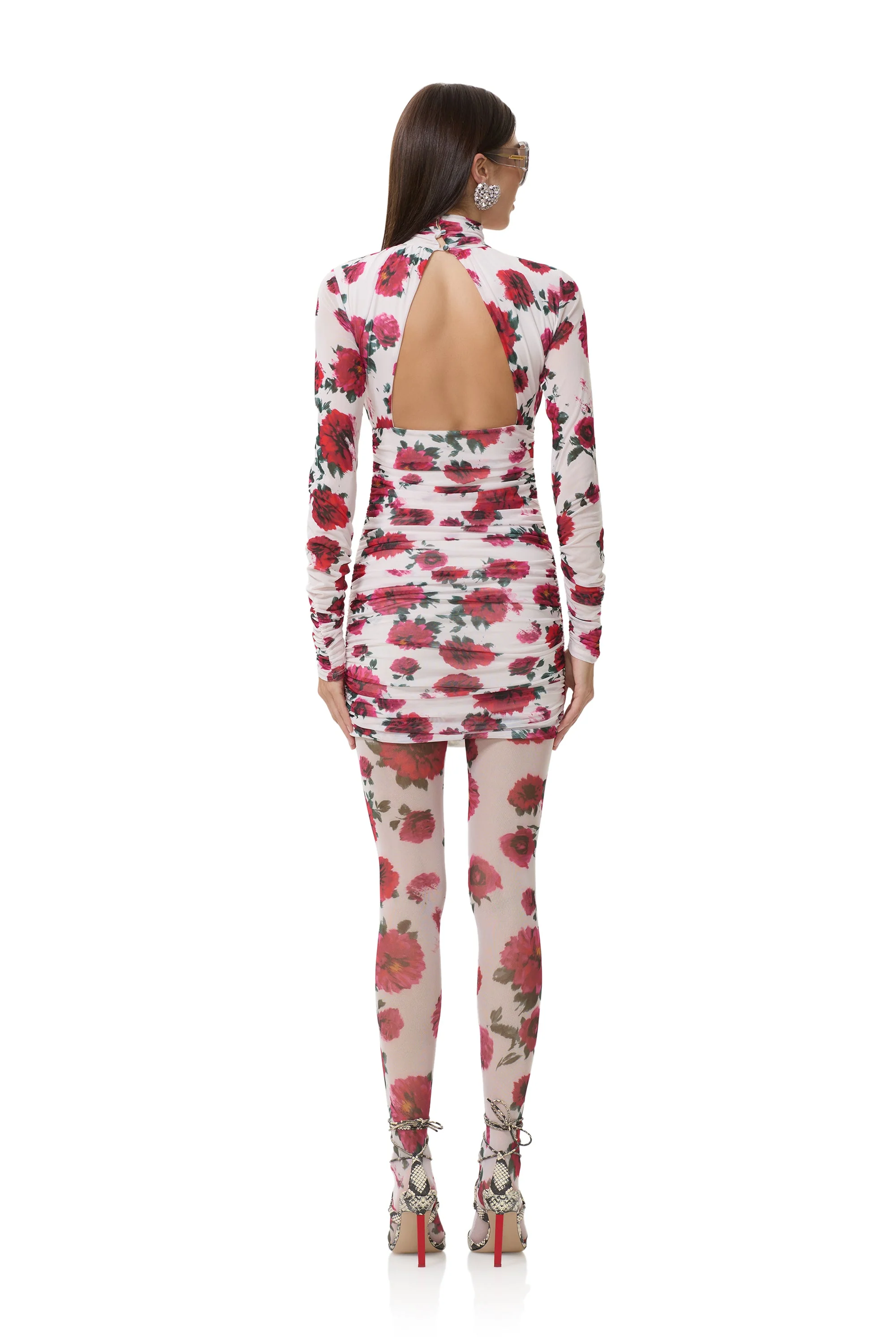 Eliya Dress | Ivory Painted Rose - Image 4