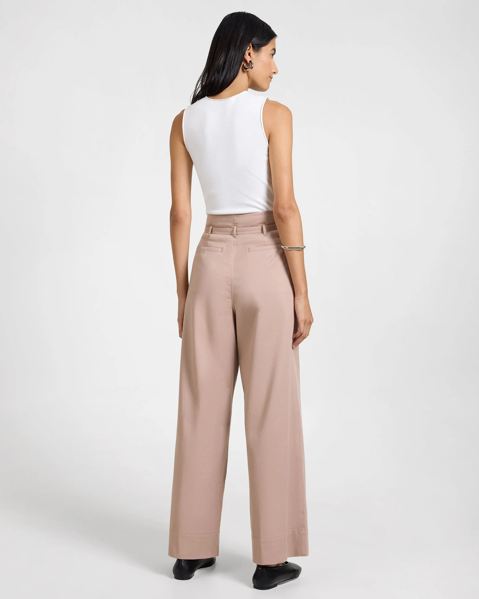 Womens | Fitted Micro Rib Tank | White - Image 5