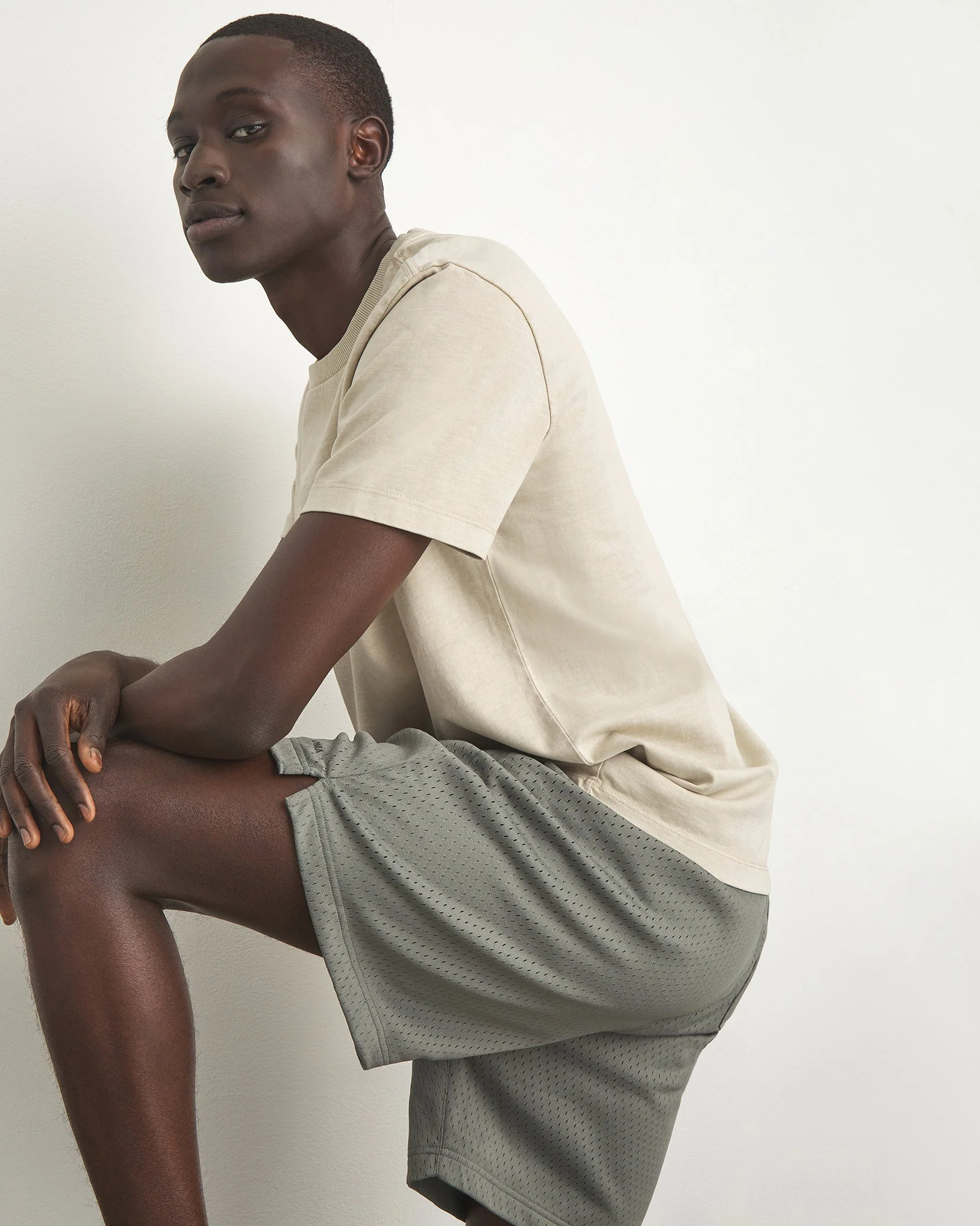 Mens | Garment Dye Jersey Crew Neck Tee | Lilac - Image 10