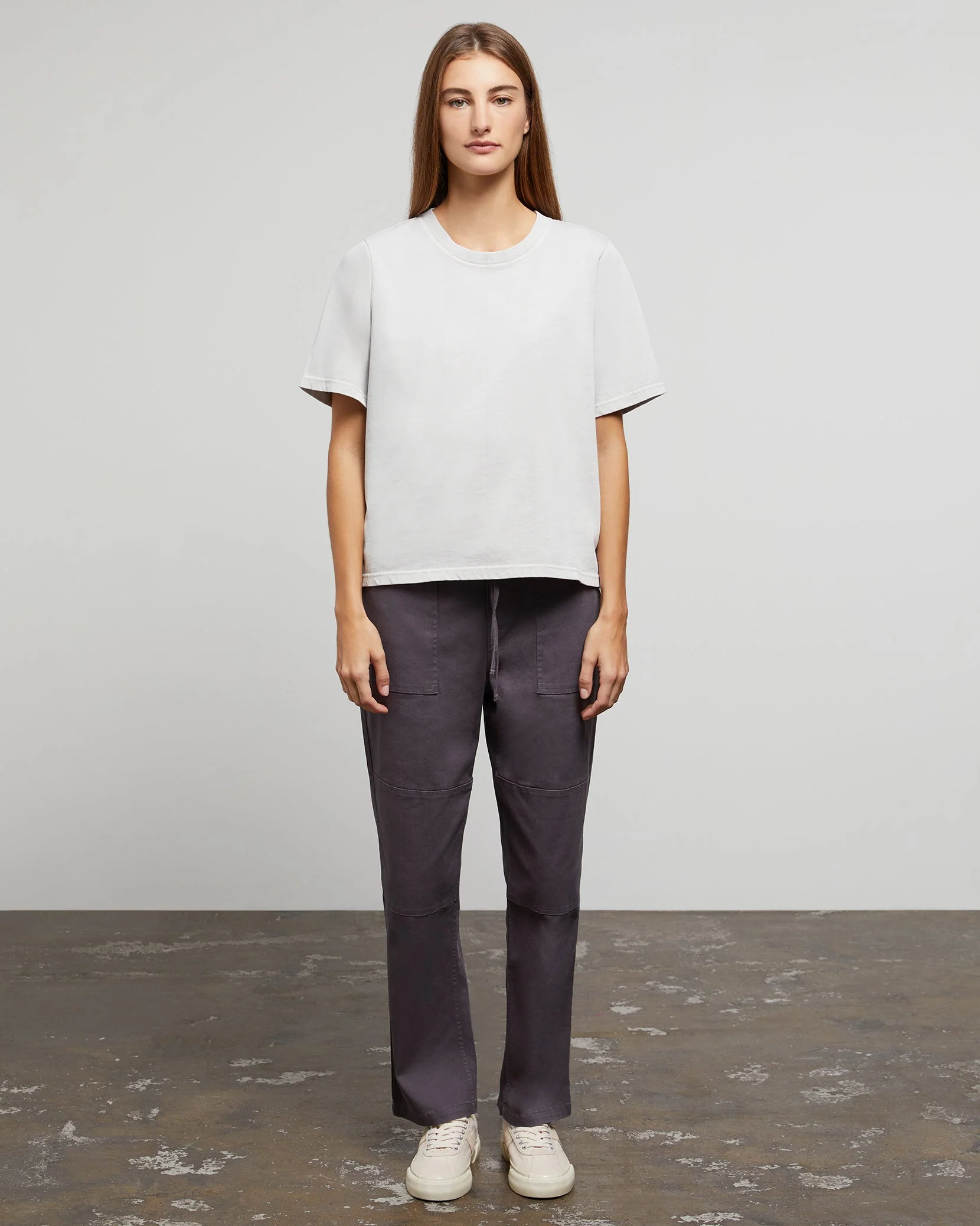 Mens | Garment Dye Elastic Chino Pant | Charcoal - Image 6