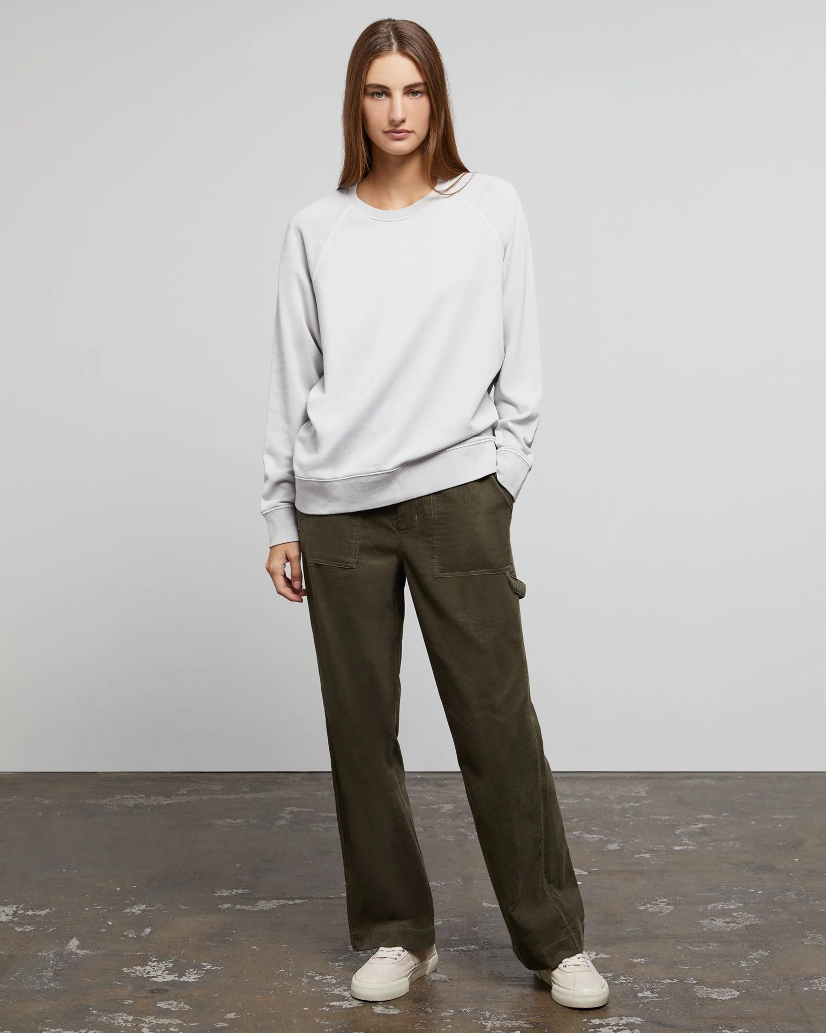 Mens | Garment Dye Oversized Crewneck | Hunter - Image 12