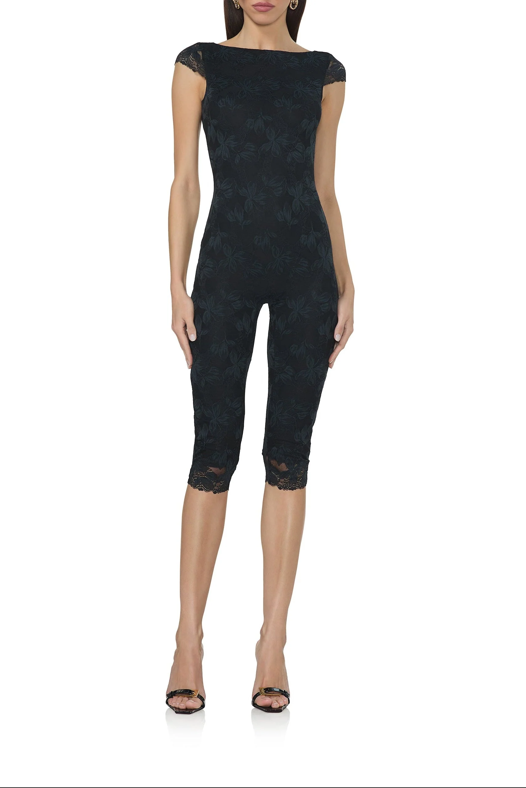 Gilly Lace Catsuit | Noir
