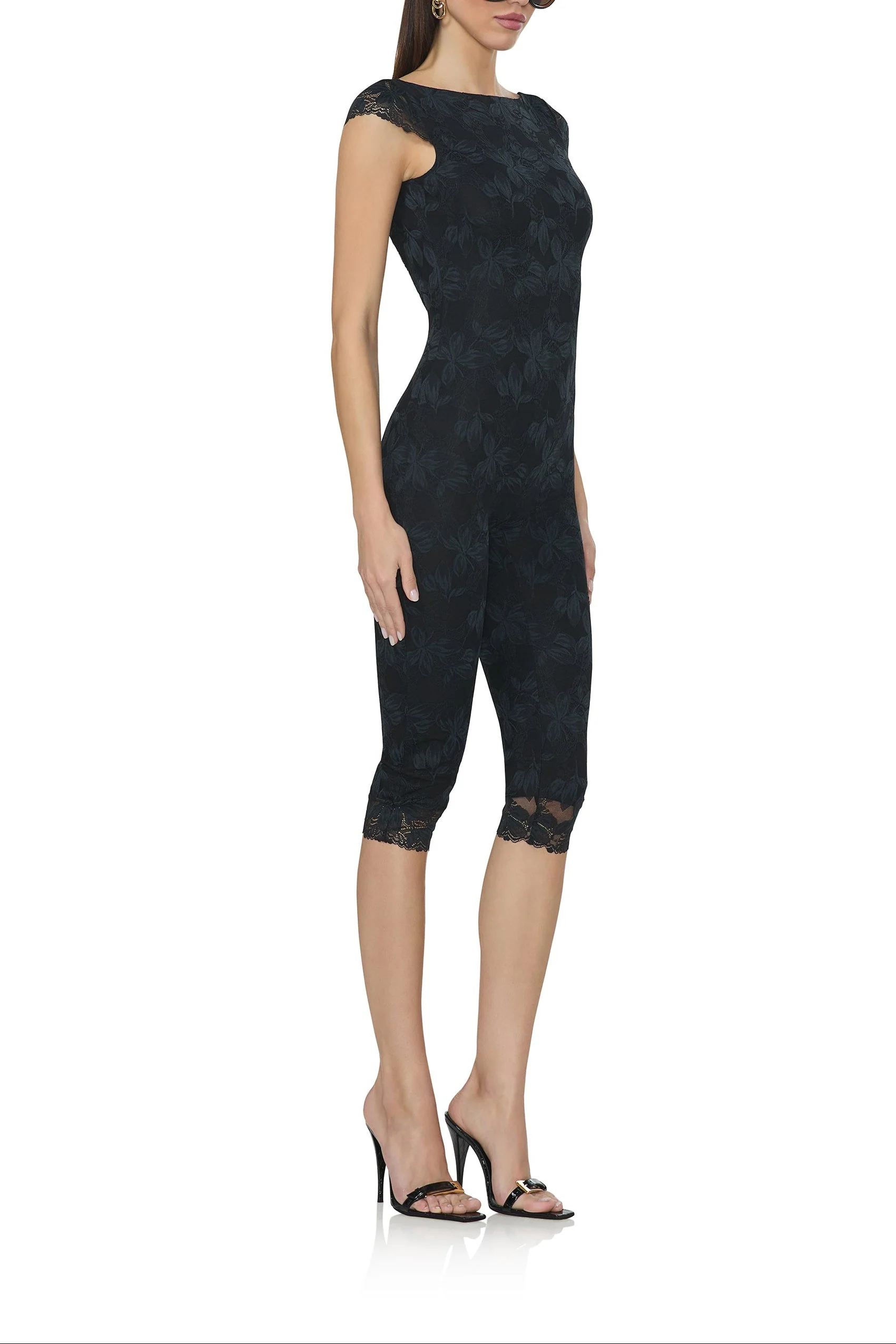 Gilly Lace Catsuit | Noir - Image 2