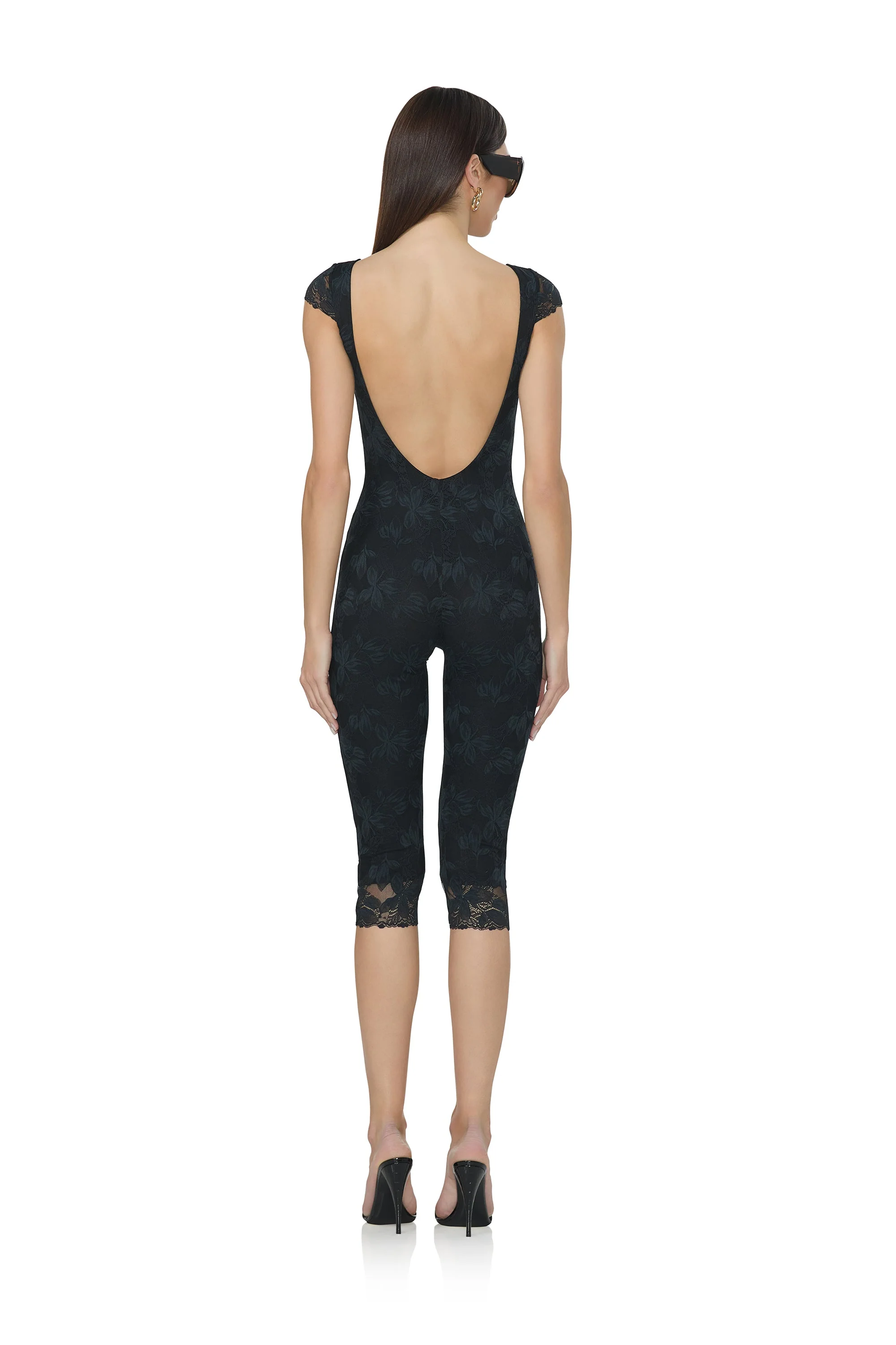 Gilly Lace Catsuit | Noir - Image 4