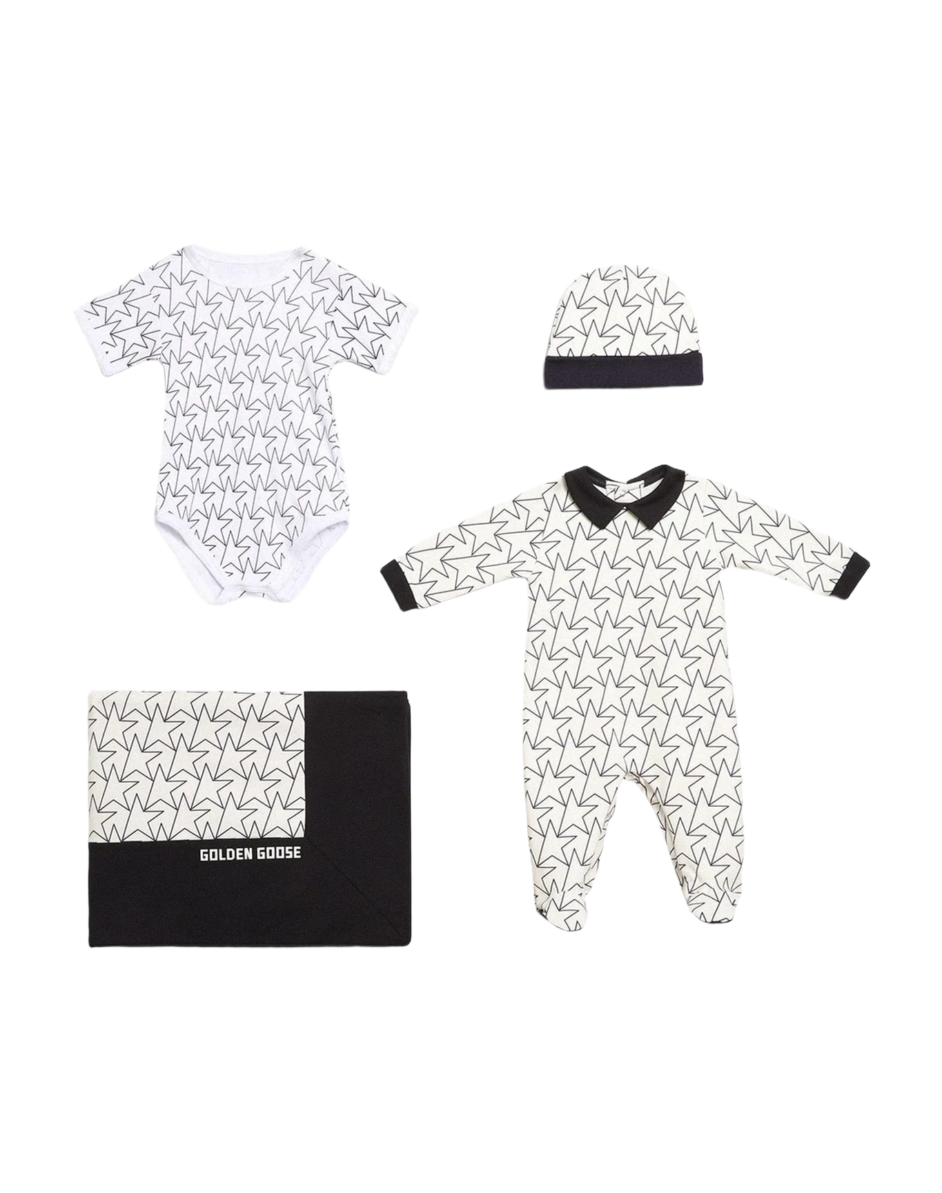 Baby | Gift Set In With Trim And Star | White x Navy Blue - Image 12