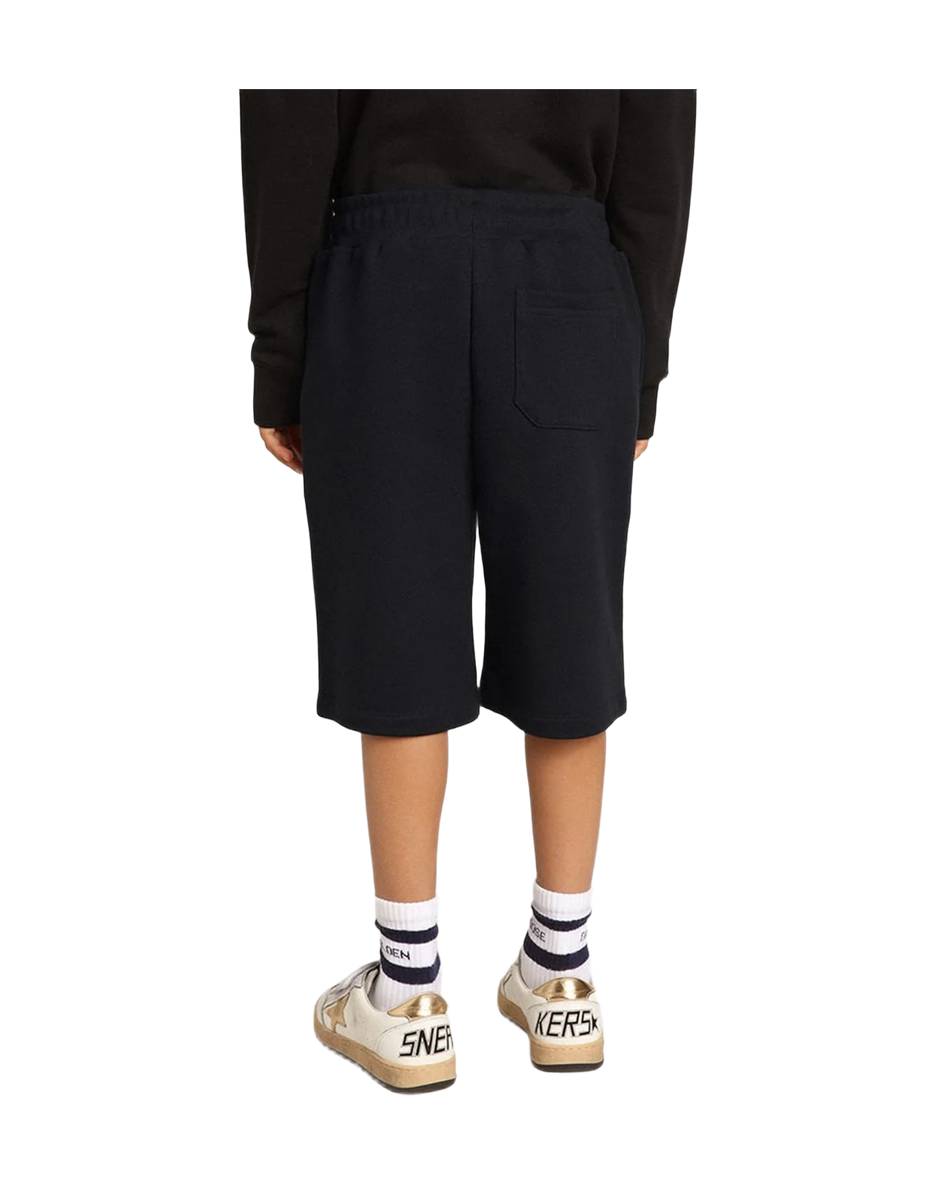 Boy | Bermuda Shorts With Stars | Dark Blue x White - Image 2