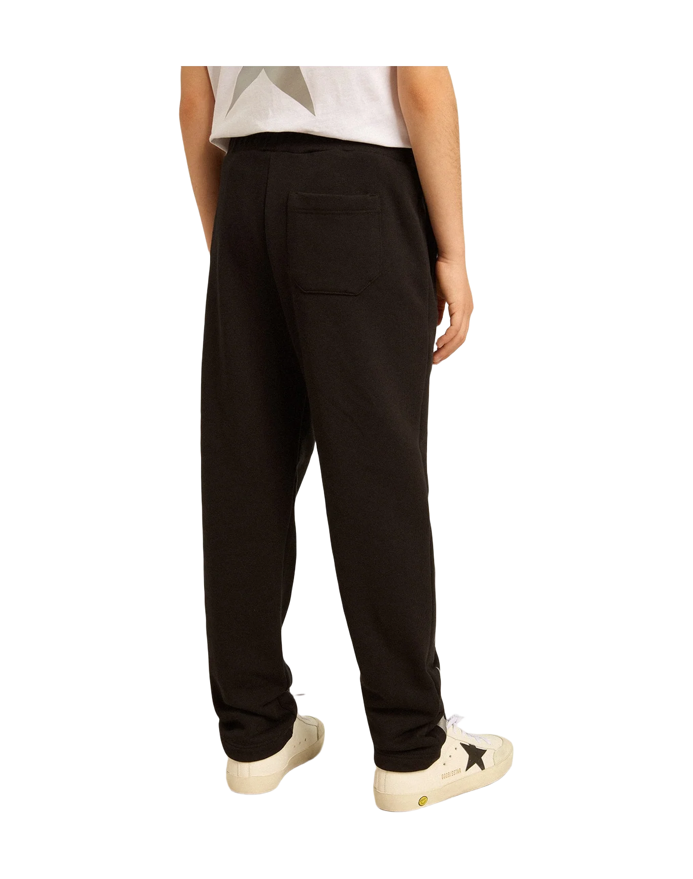 Boy | Joggers With White Stars | Black x Silver - Image 5