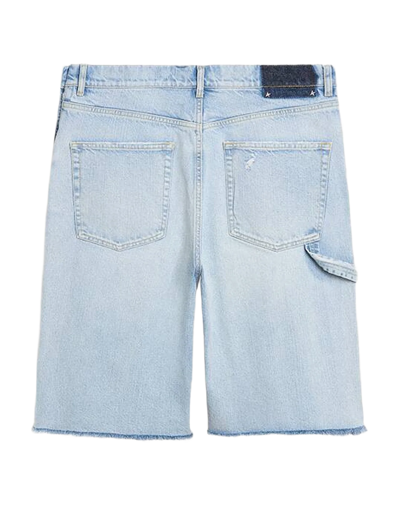 Men | Denim Bermuda Shorts With Lived In Effect | Cloud Blue - Image 3