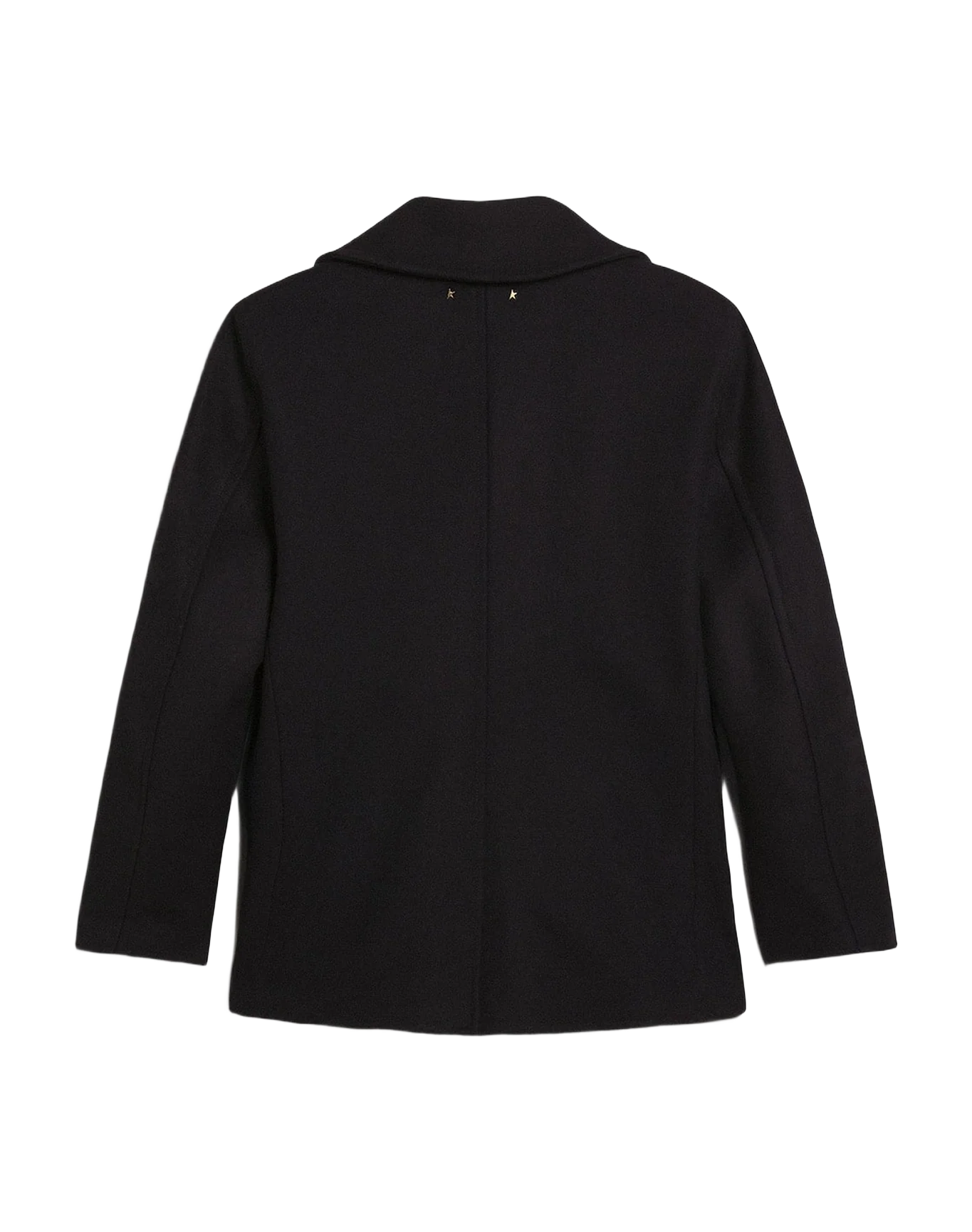 Men | Double Breasted Coat In Wool With Gold Buttons | Dark Blue - Image 4