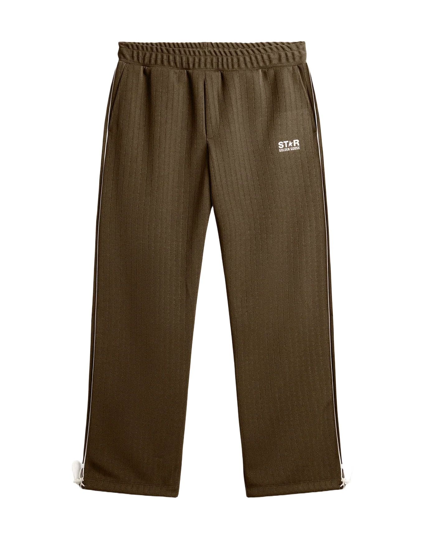 Men | Joggers With White Logo | Military Green x Papyrus - Image 10