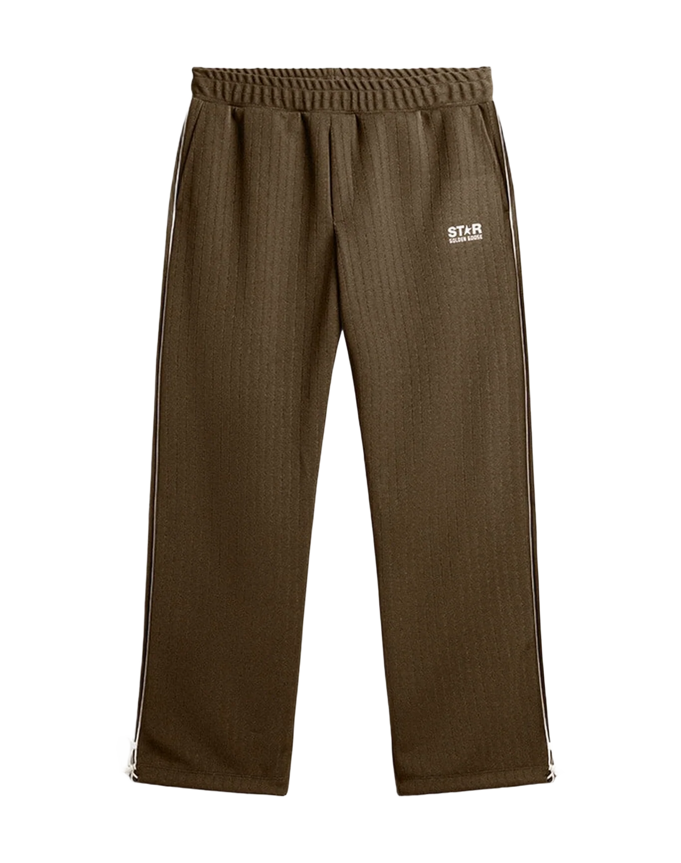 Men | Joggers With White Logo | Military Green x Papyrus - Image 7