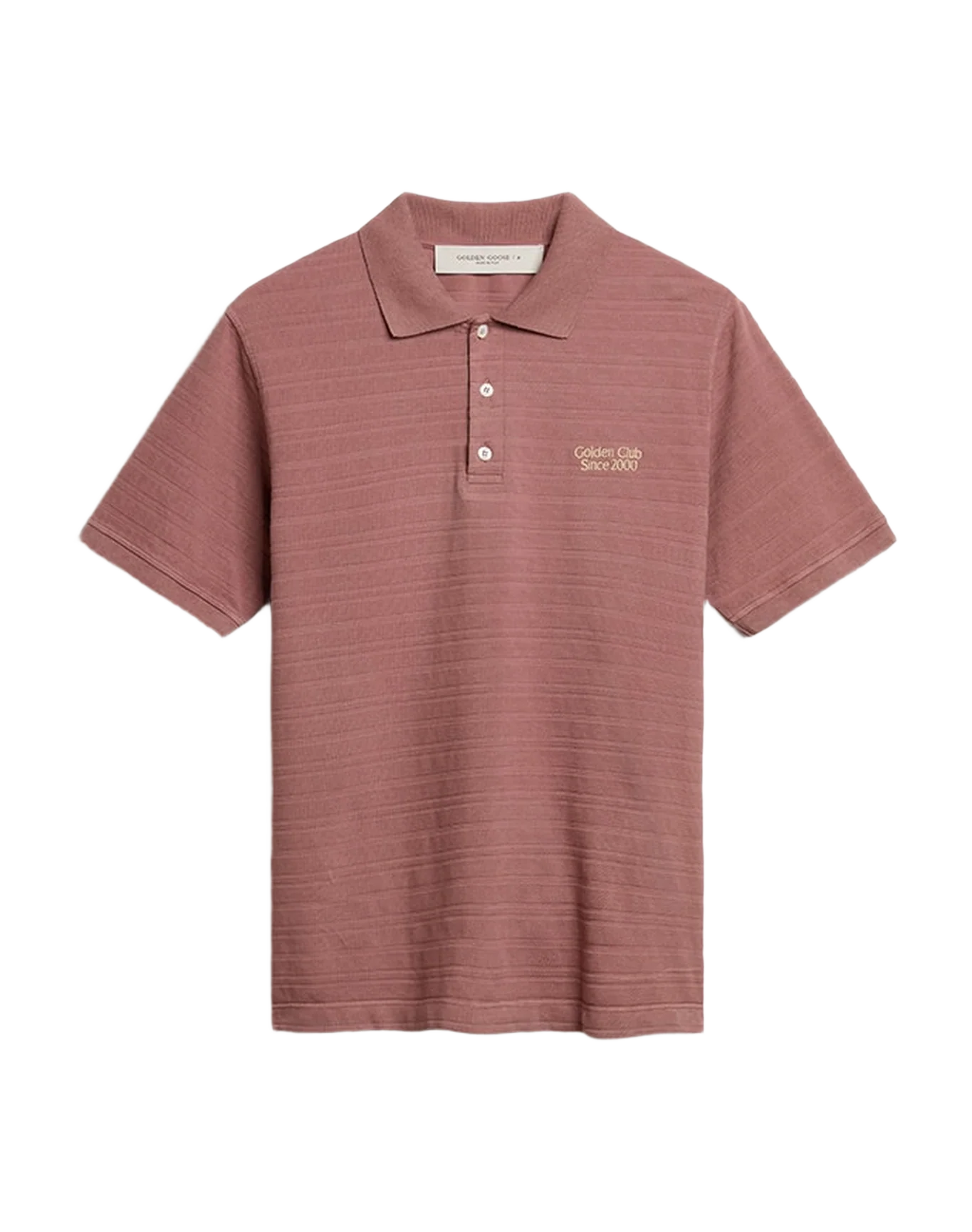 Men | Pink Colored Cotton Piquet Polo Shirt | Rose Taupe - Image 10