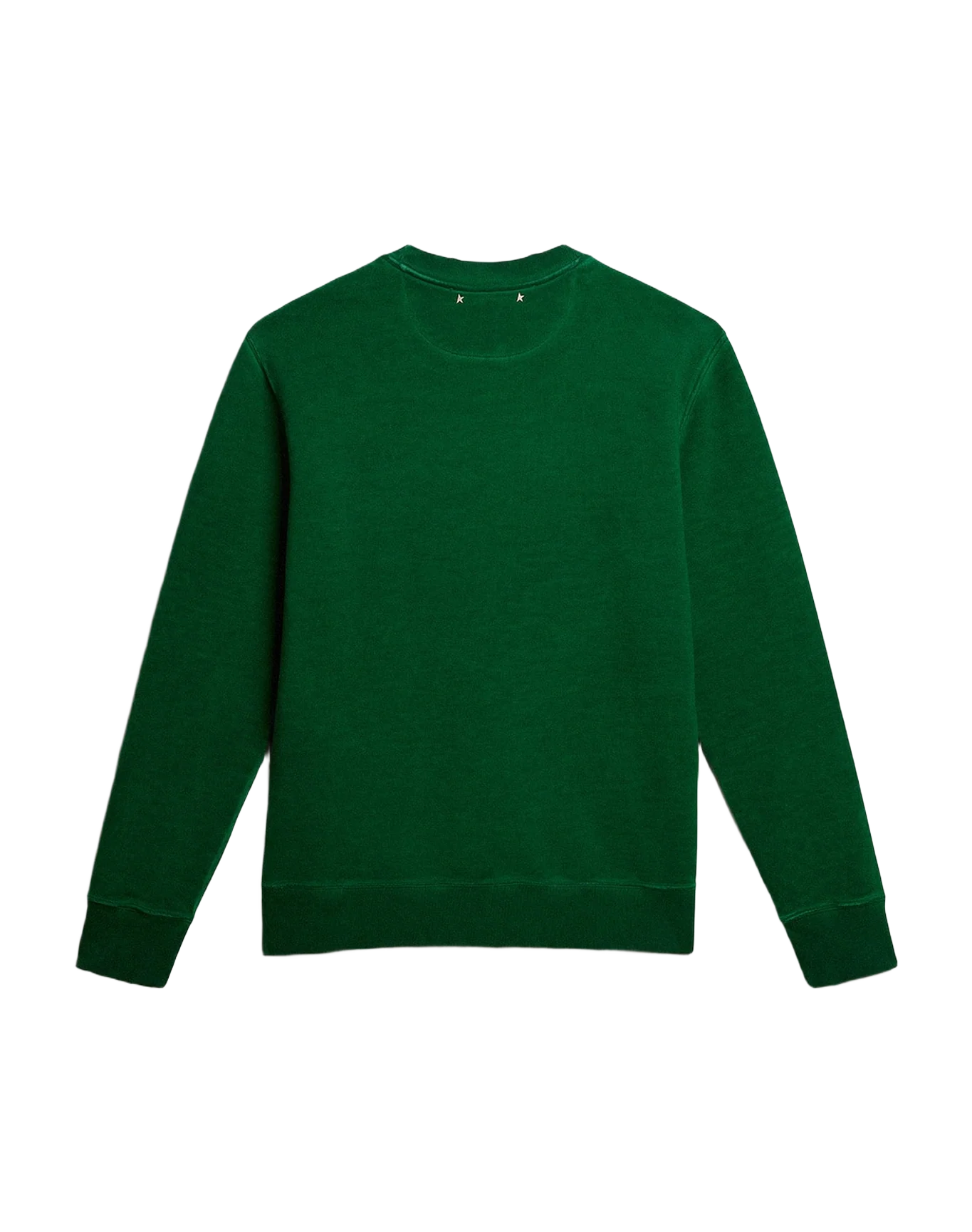 Men | Round Neck Sweatshirt In Cotton Fleece | Green Jacket