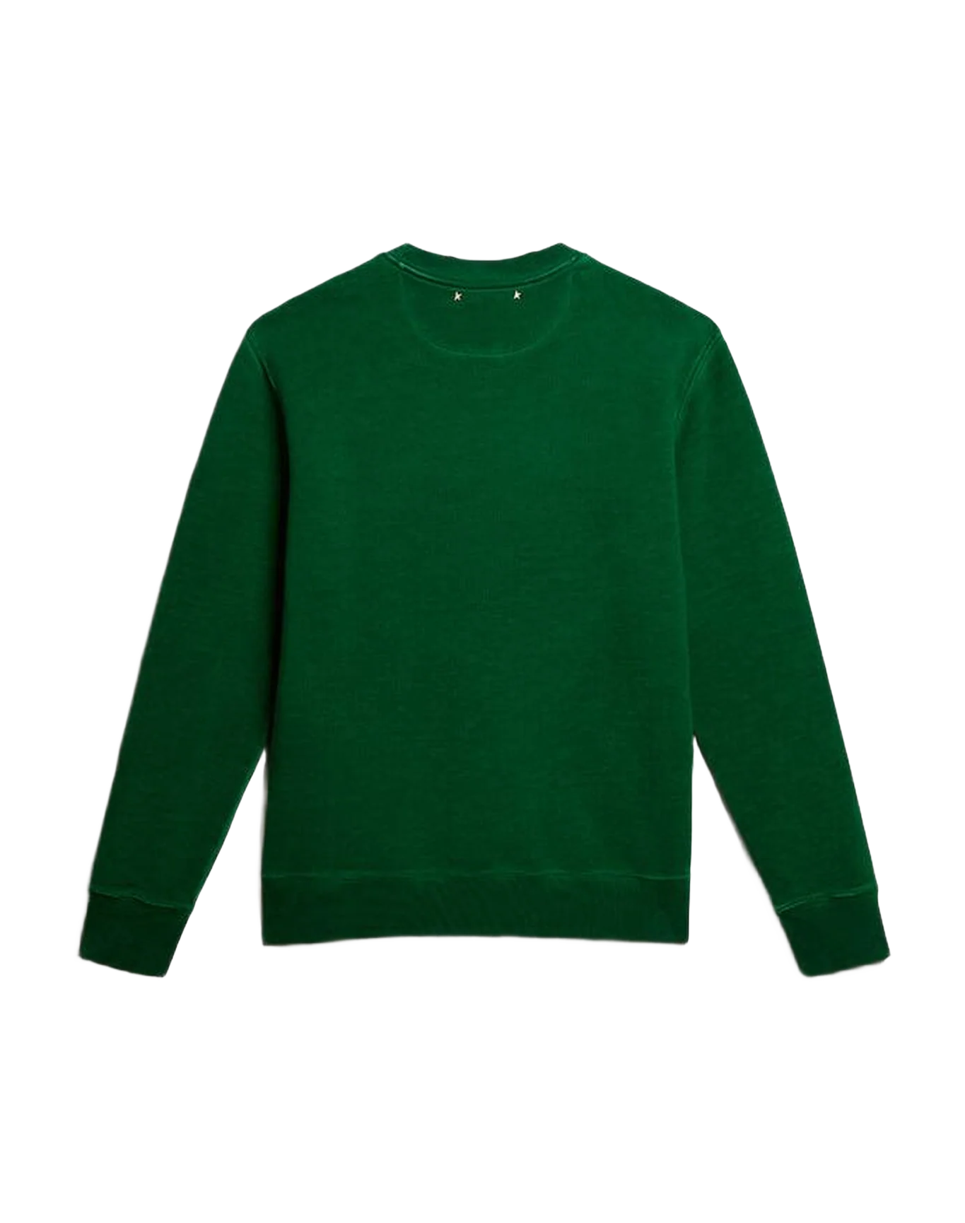 Men | Round Neck Sweatshirt In Cotton Fleece | Green Jacket - Image 4
