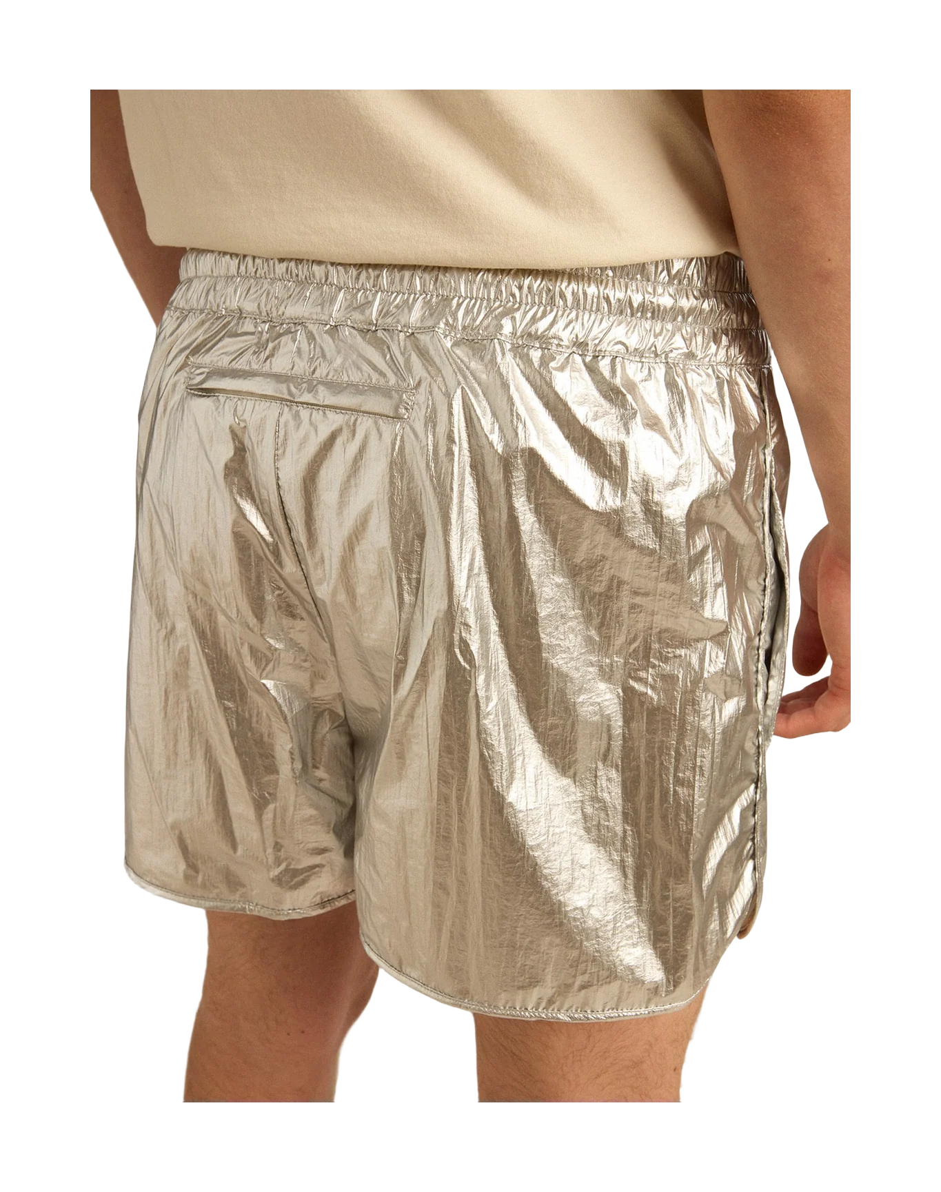 Men | Running Shorts In Fabric | Silver - Image 5