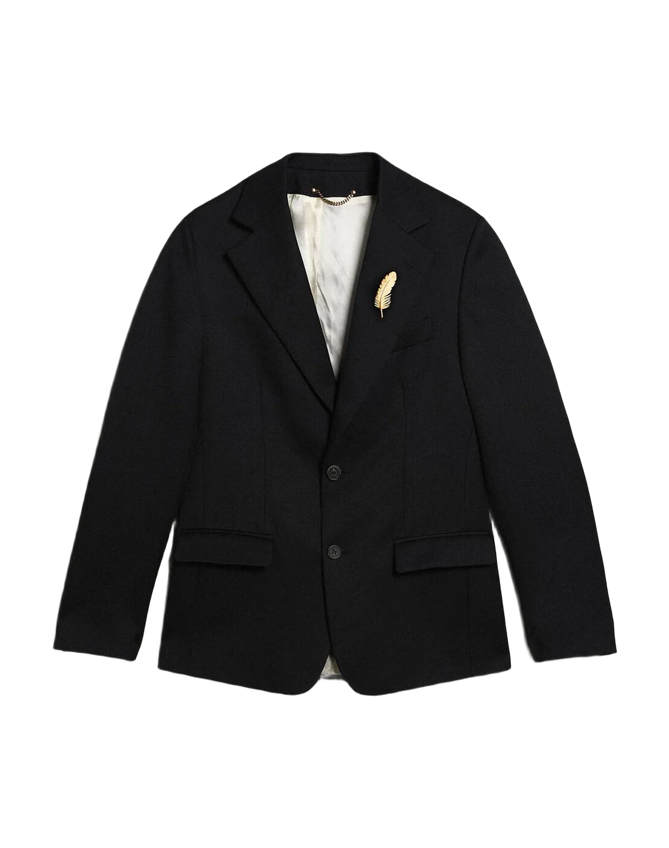 Men | Single Breasted Blazer In Wool Gabardine | Dark Blue - Image 11
