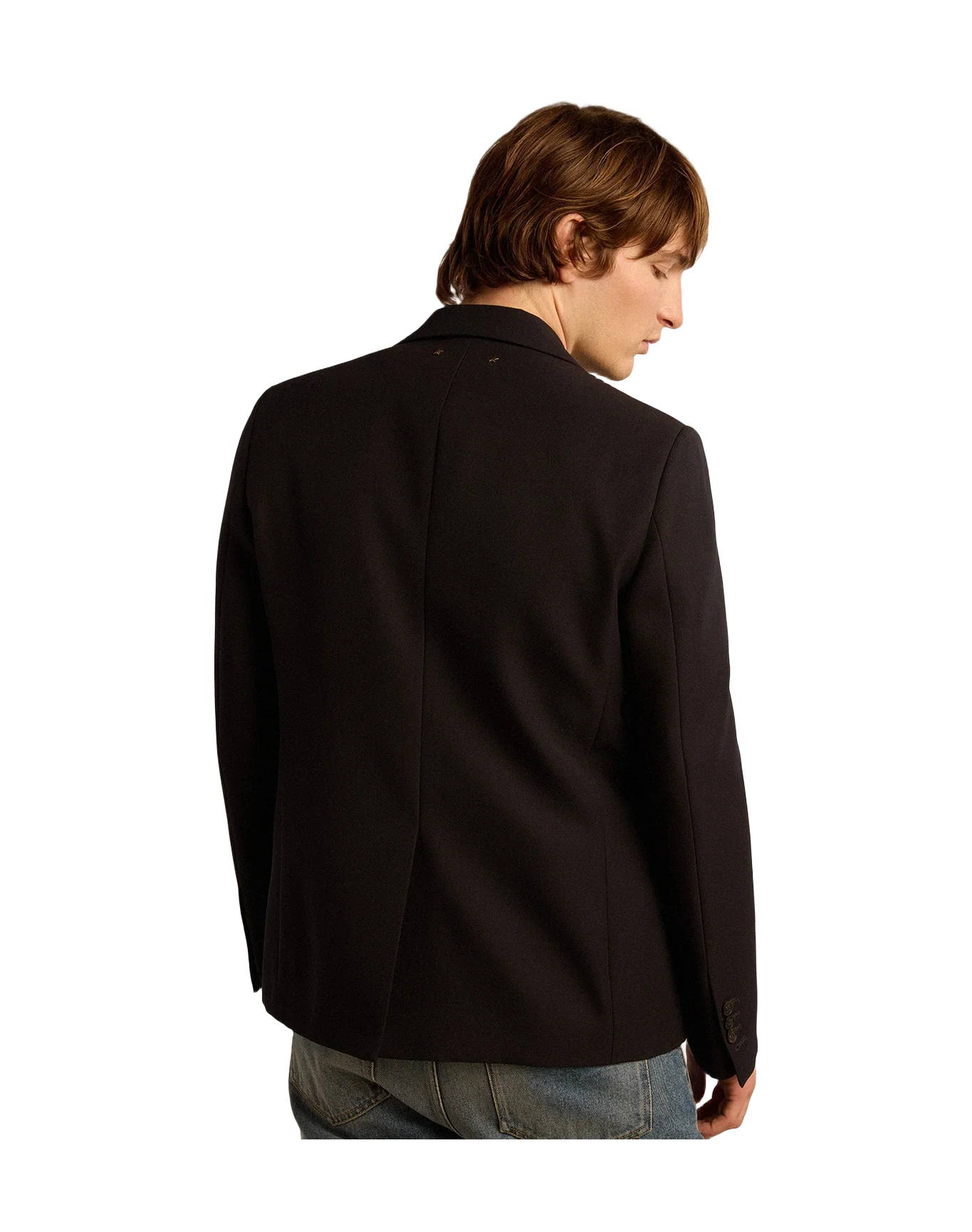 Men | Single Breasted Blazer In Wool Gabardine | Dark Blue - Image 6