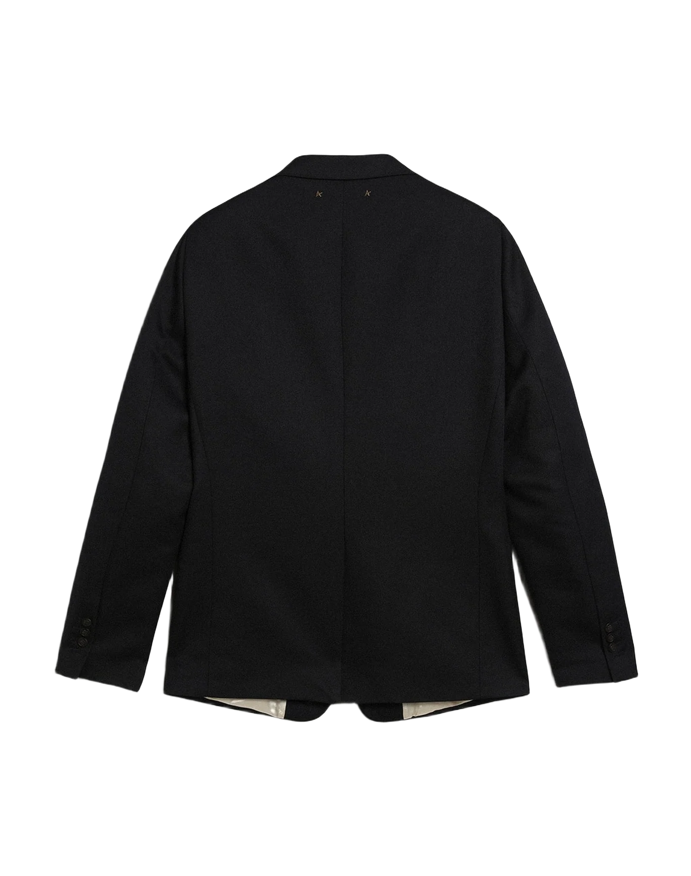 Men | Single Breasted Blazer In Wool Gabardine | Dark Blue - Image 9