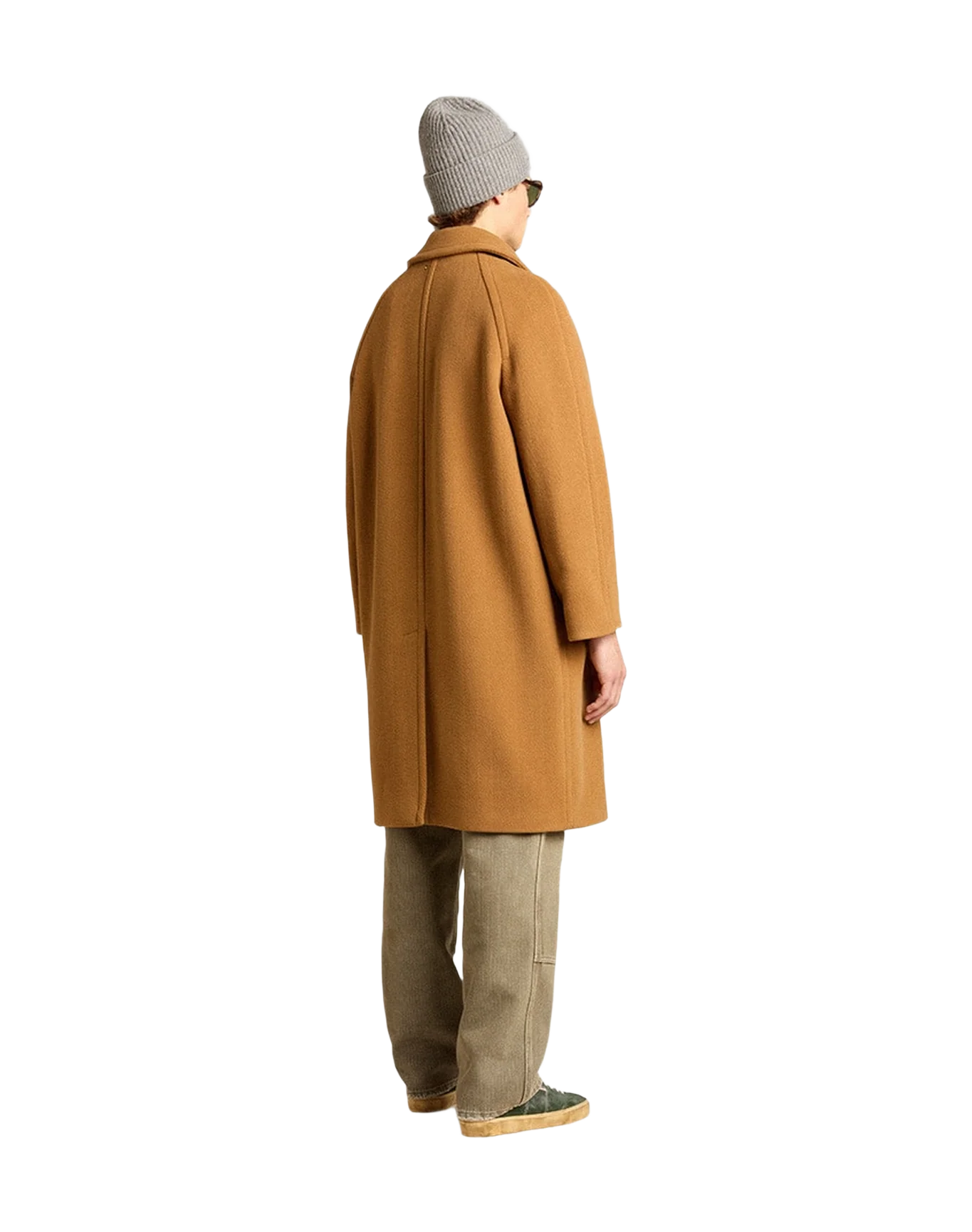 Men | Single Breasted Coat In | Tobacco Brown - Image 12