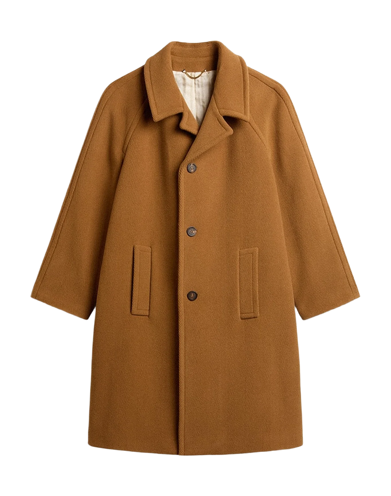 Men | Single Breasted Coat In | Tobacco Brown - Image 13