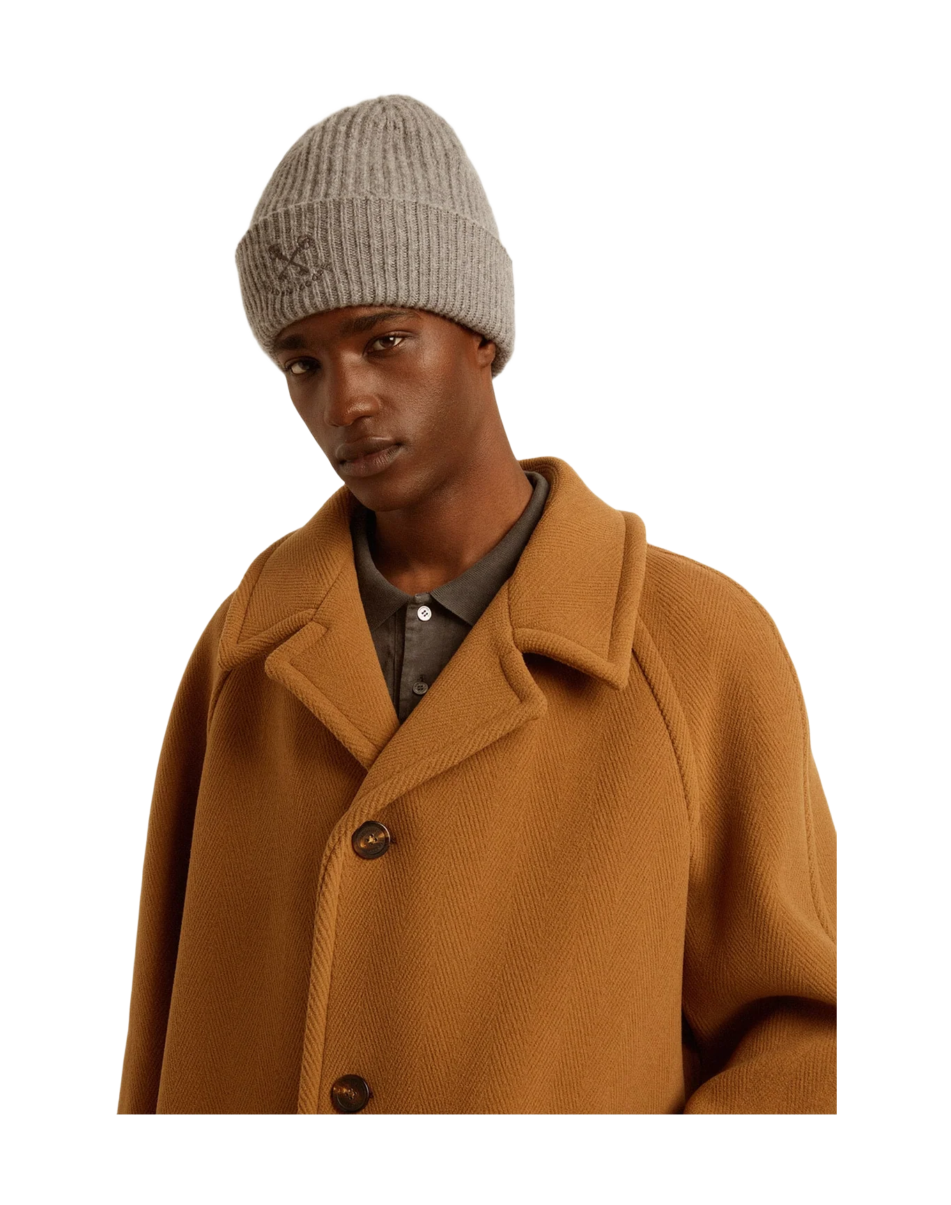 Men | Single Breasted Coat In | Tobacco Brown - Image 3