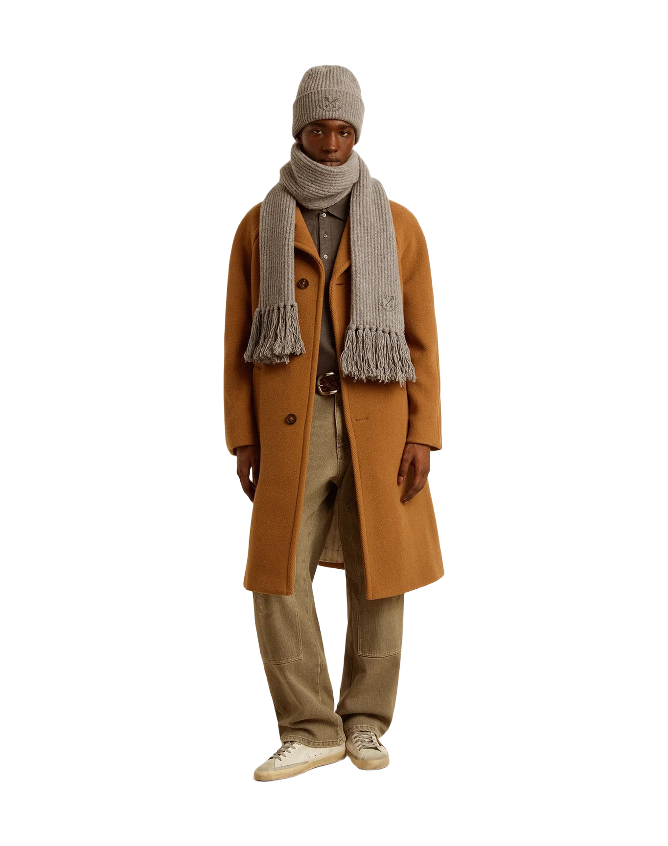 Men | Single Breasted Coat In | Tobacco Brown - Image 7