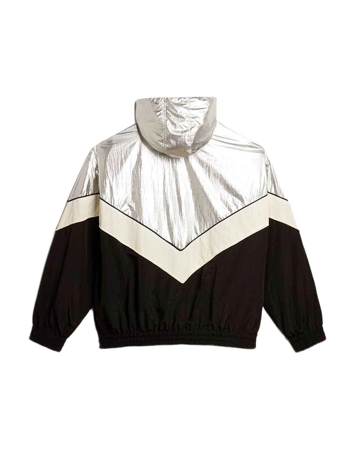Men | Windcheater In And Technical Fabric | Silver x Dark Papyrus x Black - Image 2