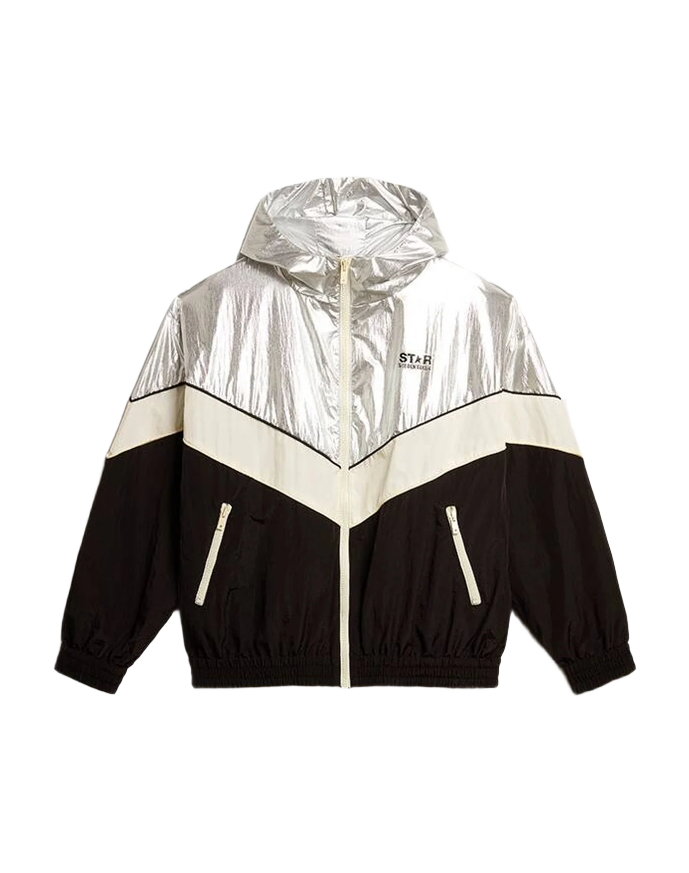 Men | Windcheater In And Technical Fabric | Silver x Dark Papyrus x Black - Image 9