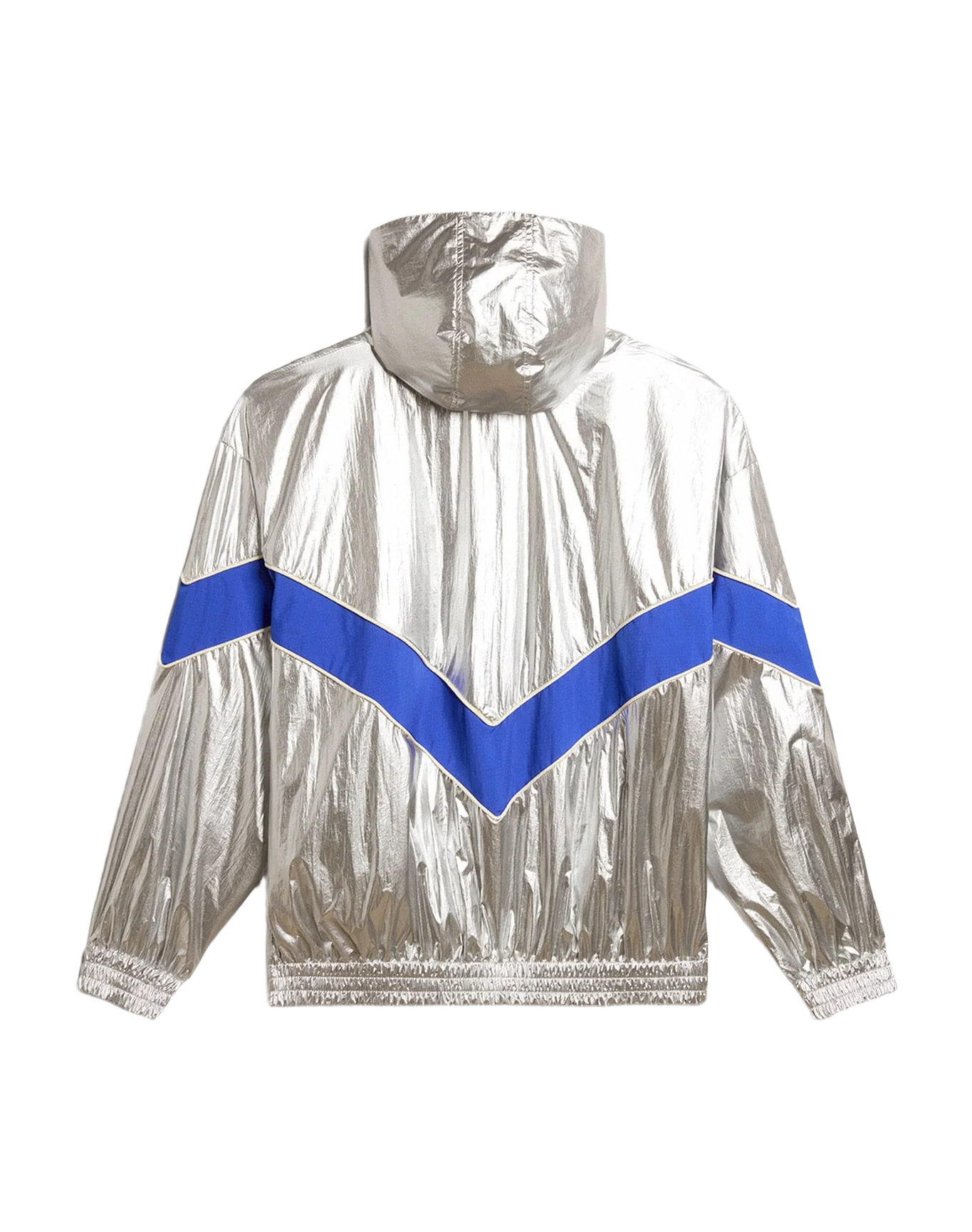 Men | Windcheater In Technical Fabric | Silver x Marathon Blue - Image 6