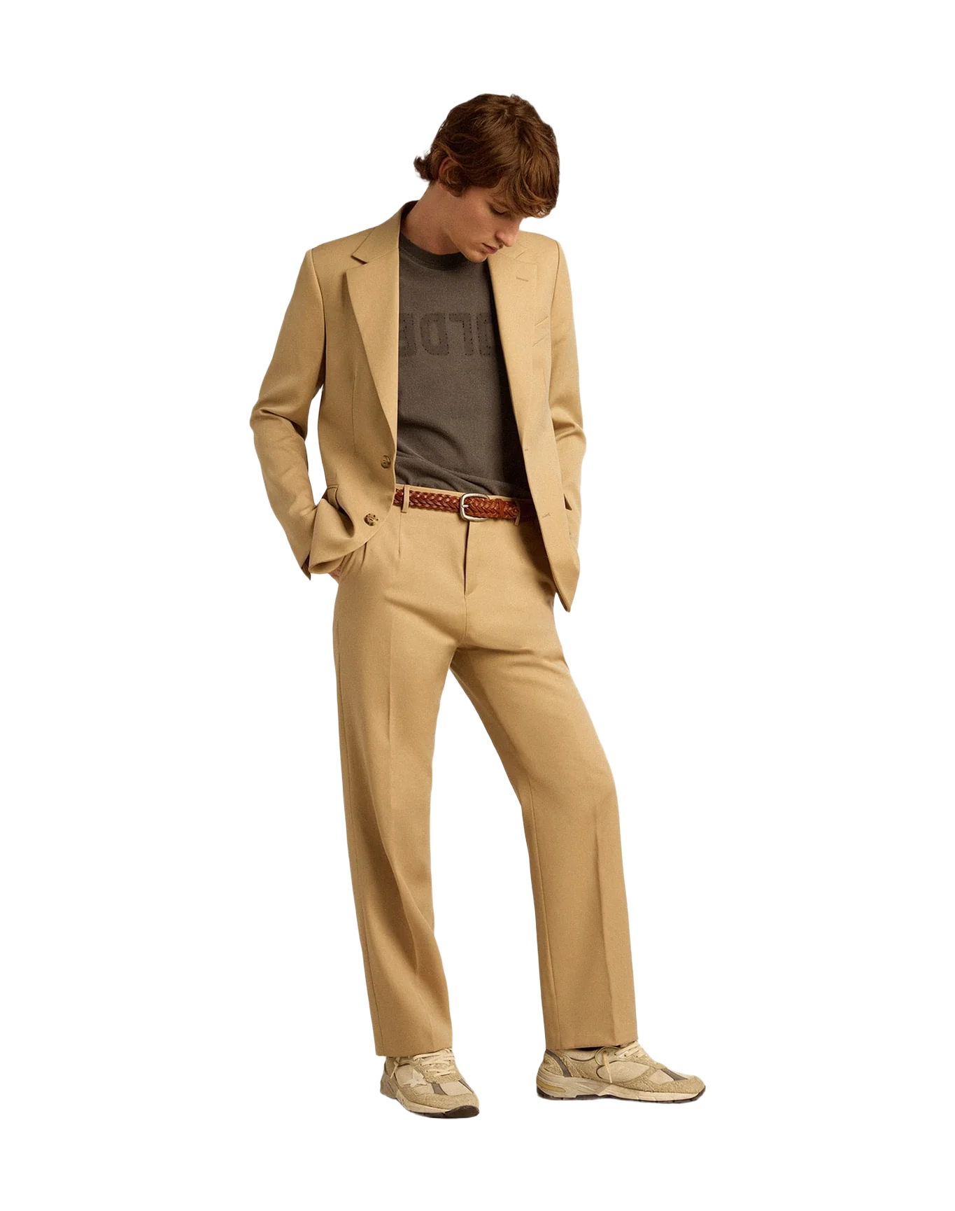 Men | Wool Gabardine Pants In | Sand - Image 13