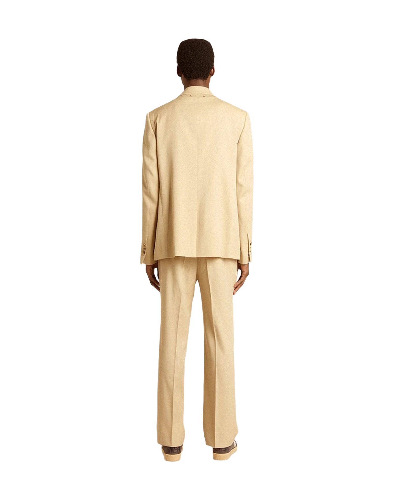 Men | Wool Gabardine Pants In | Sand - Image 3