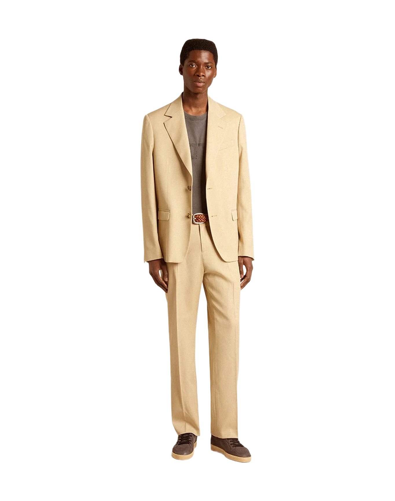 Men | Wool Gabardine Pants In | Sand - Image 8