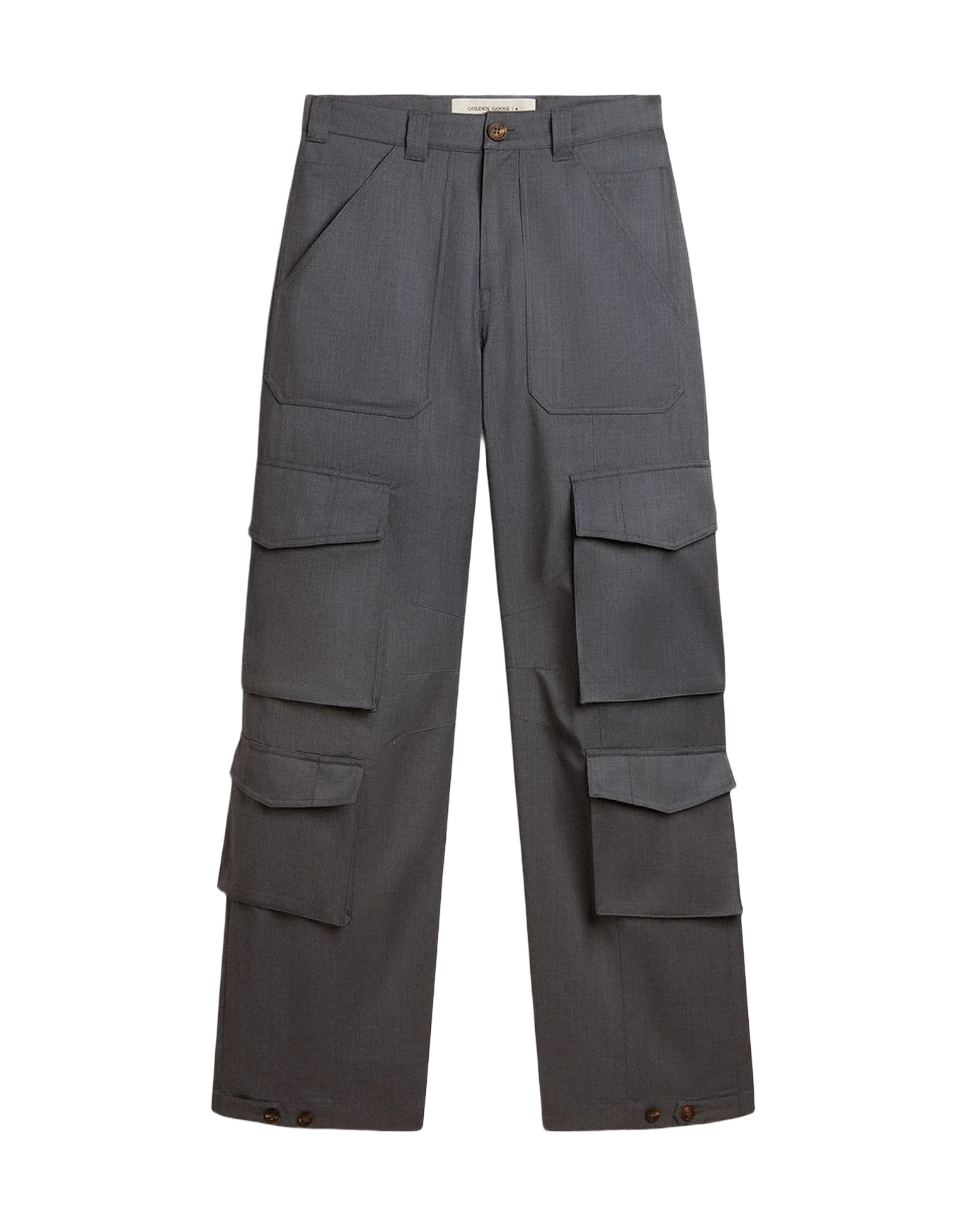 Women | Cargo Pants In Baby Blue Wool | Grisallie