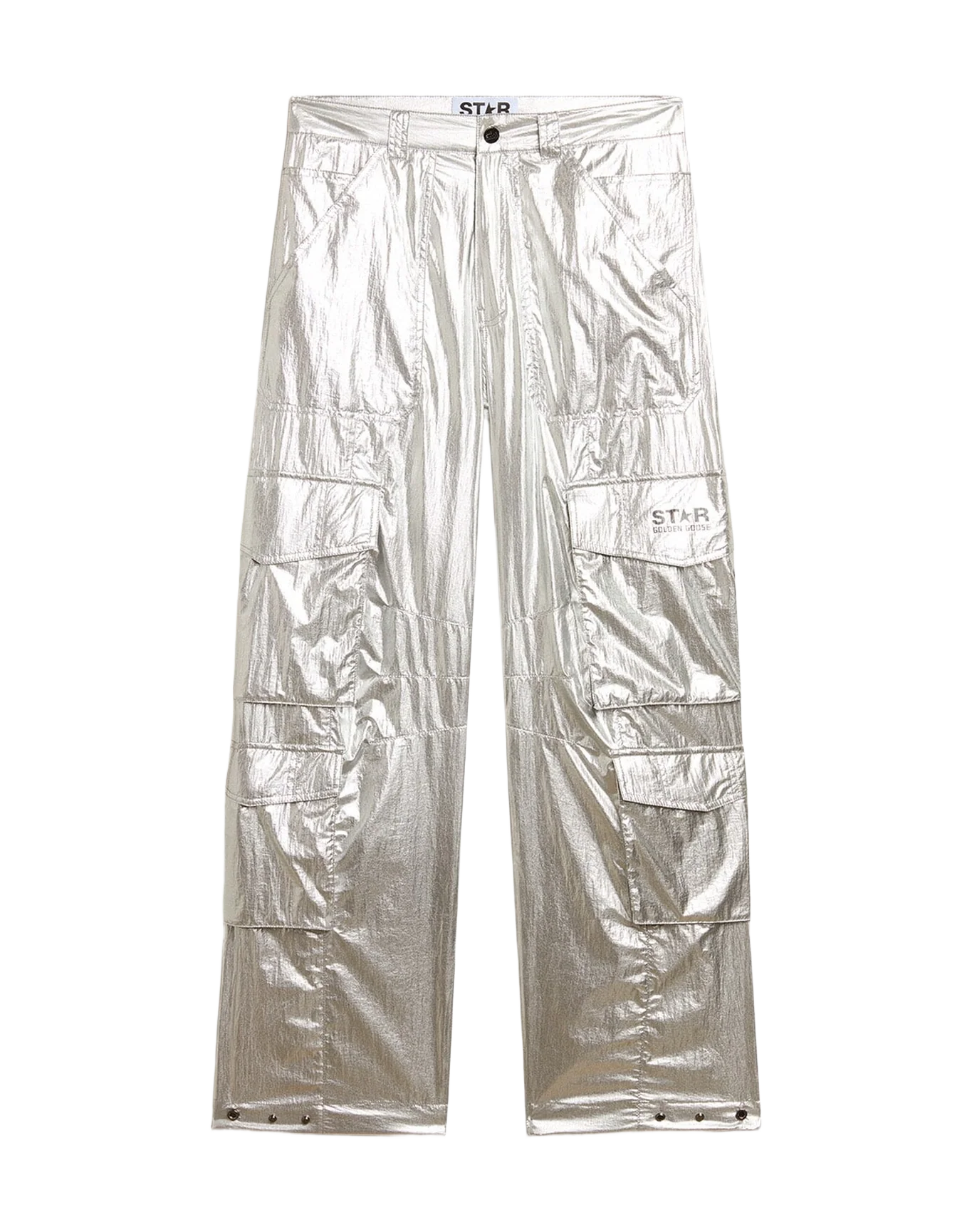 Women | Cargo Pants In Technical Fabric | Silver (V1) - Image 3
