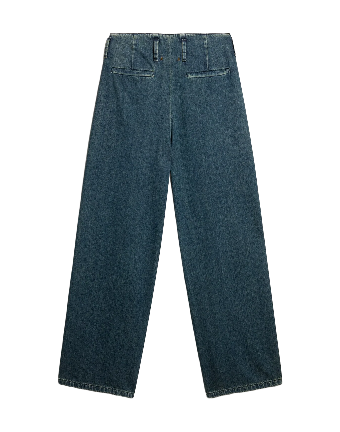 Women | Cotton Pleated Pants | Blue - Image 5