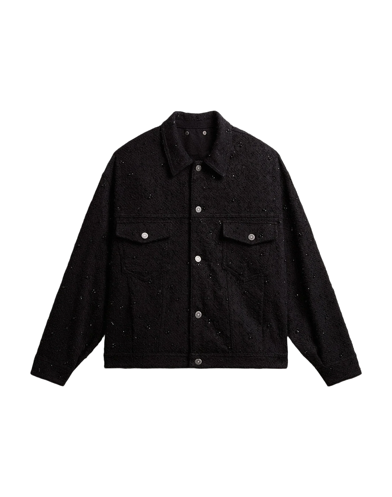 Women | Denim Jacket With Embroidery | Black - Image 7