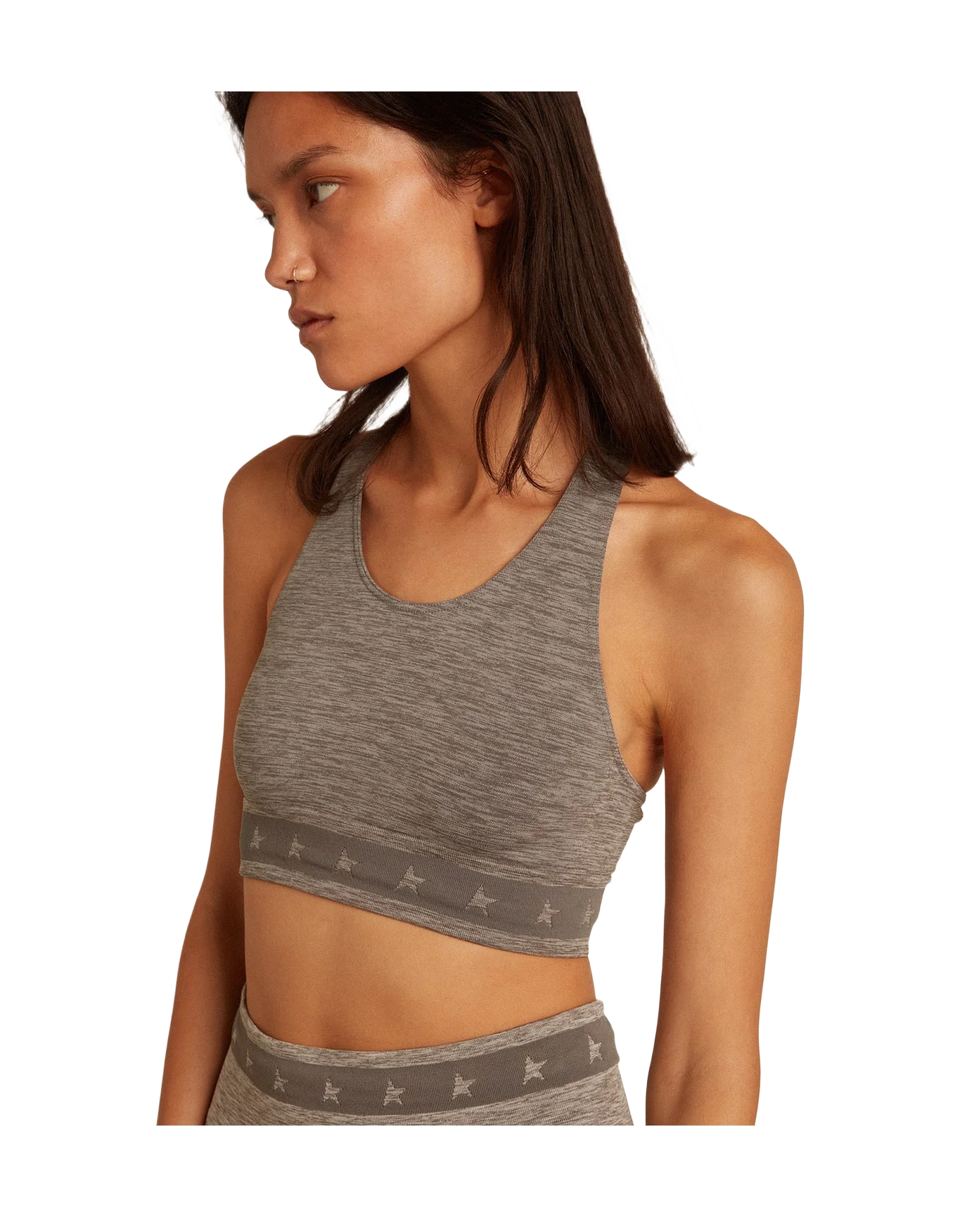 Women | Gray Athletic Top | Melange Grey - Image 4