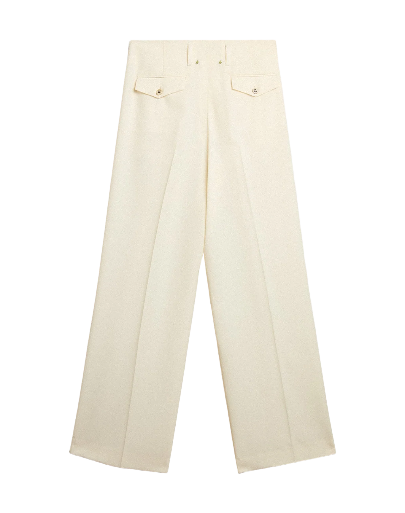 Women | Joggers In Aged White Wool Blend | Arctic Wolf - Image 7