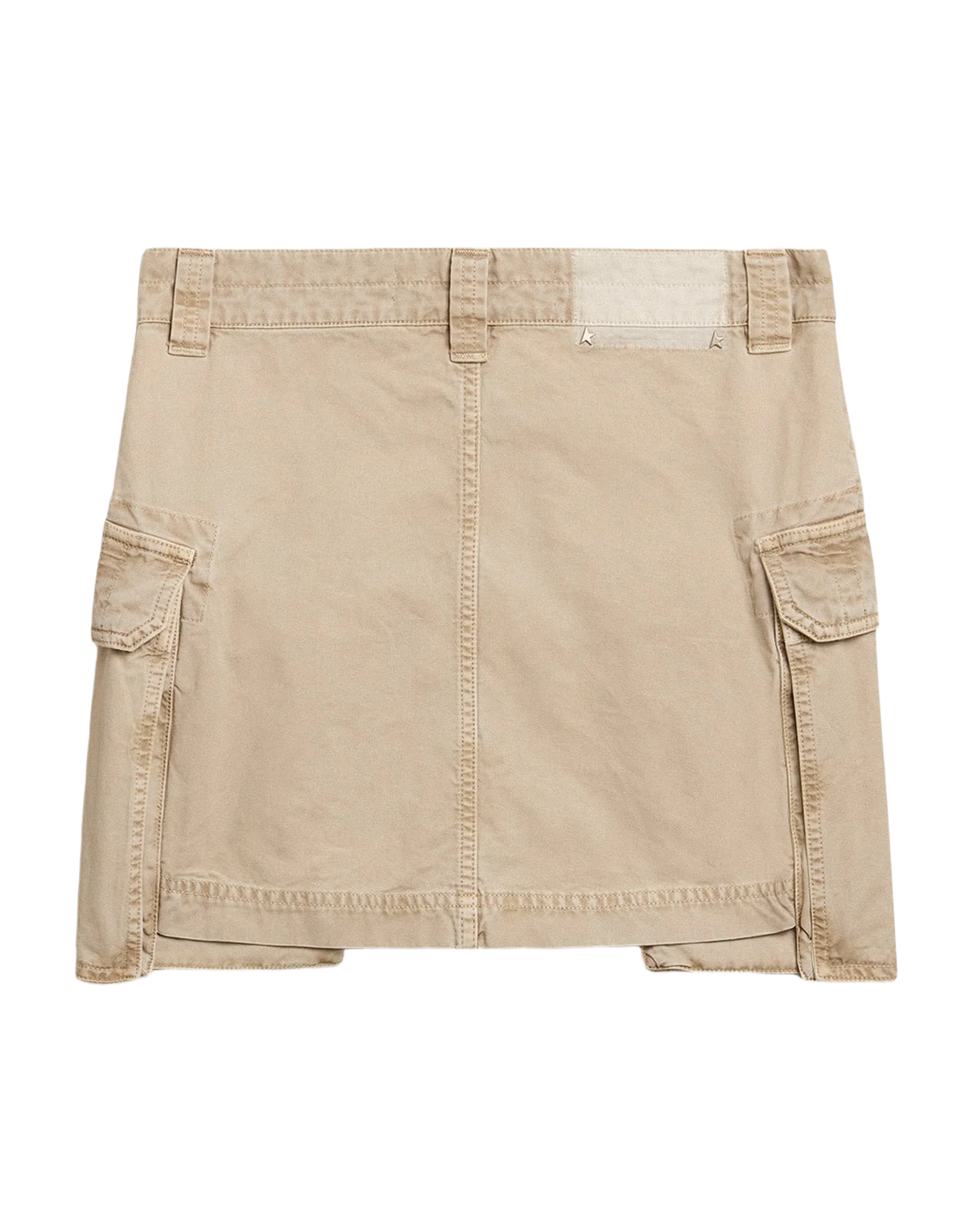 Women | Khaki Colored Cargo Skirt | Trench Coat - Image 3