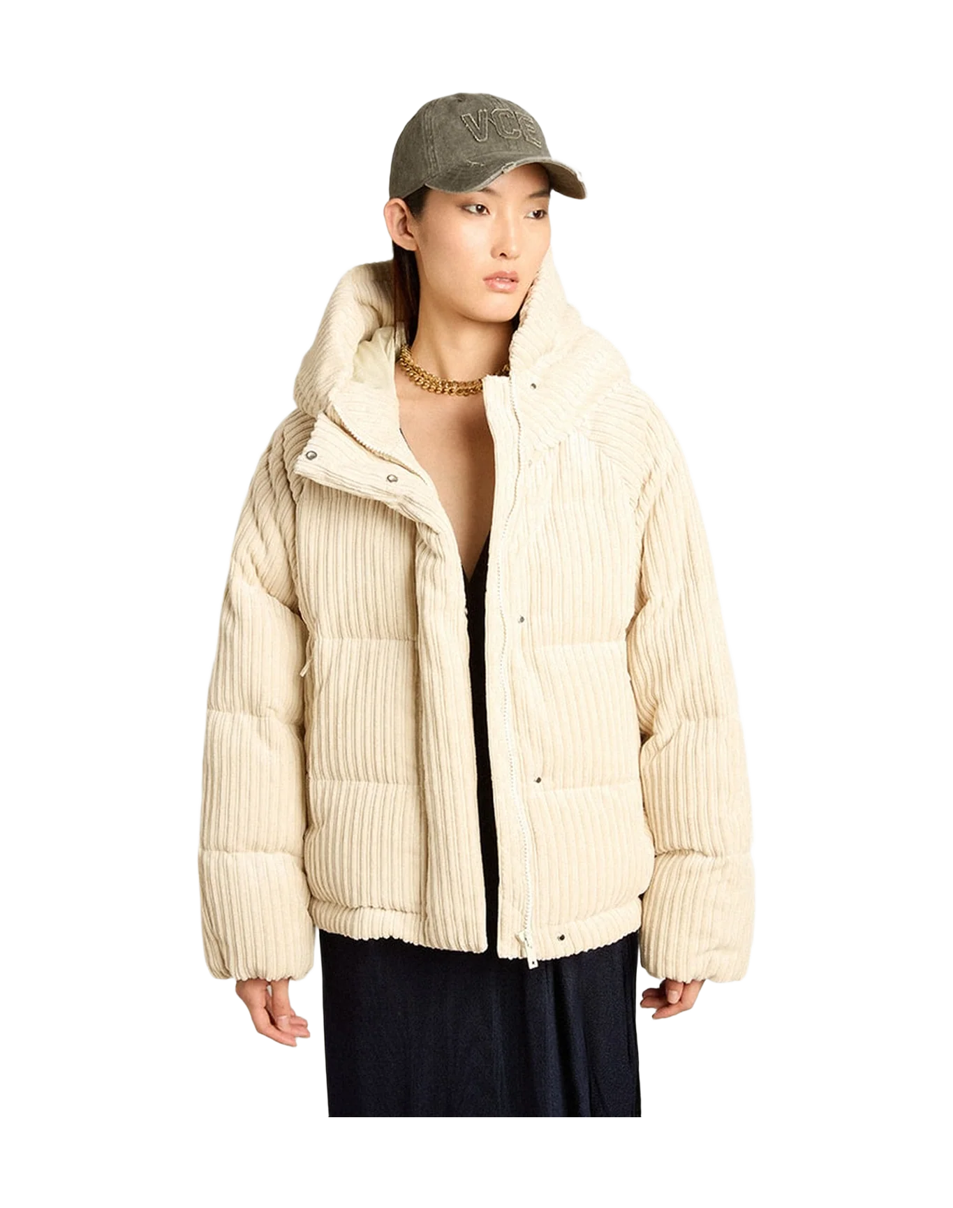 Women | Padded Ecodown Jacket With Zip Fastening And Hood | Papyrus - Image 11
