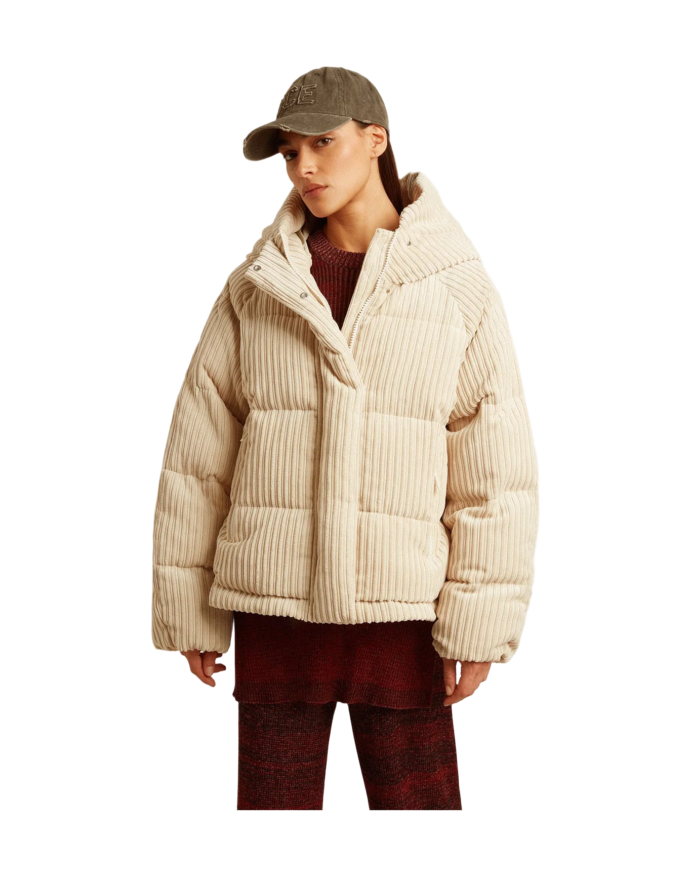 Women | Padded Ecodown Jacket With Zip Fastening And Hood | Papyrus - Image 2
