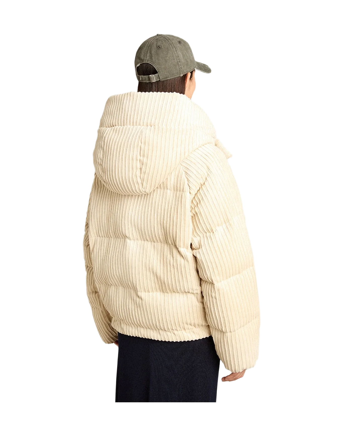 Women | Padded Ecodown Jacket With Zip Fastening And Hood | Papyrus - Image 3