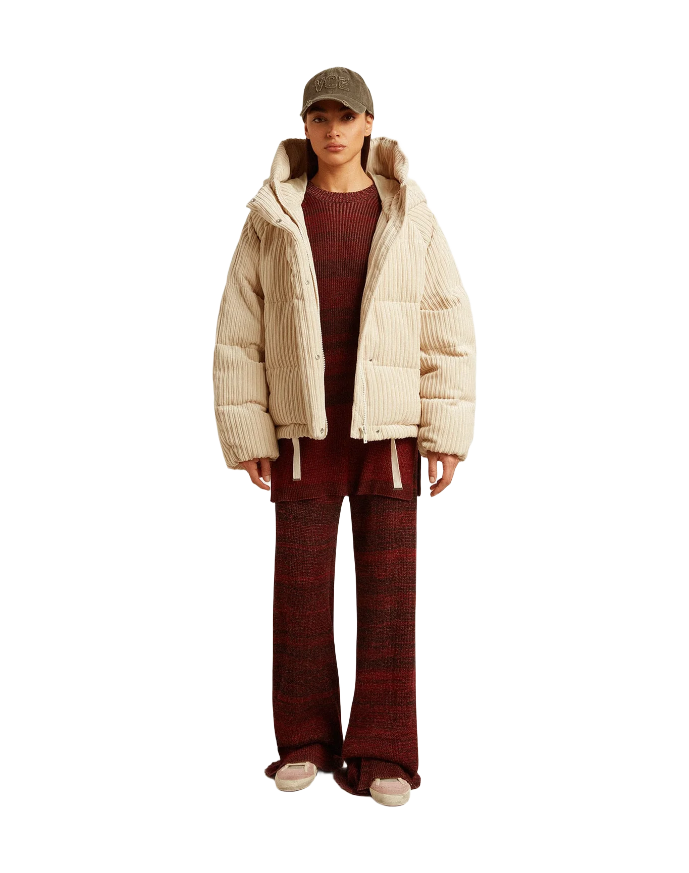 Women | Padded Ecodown Jacket With Zip Fastening And Hood | Papyrus - Image 9
