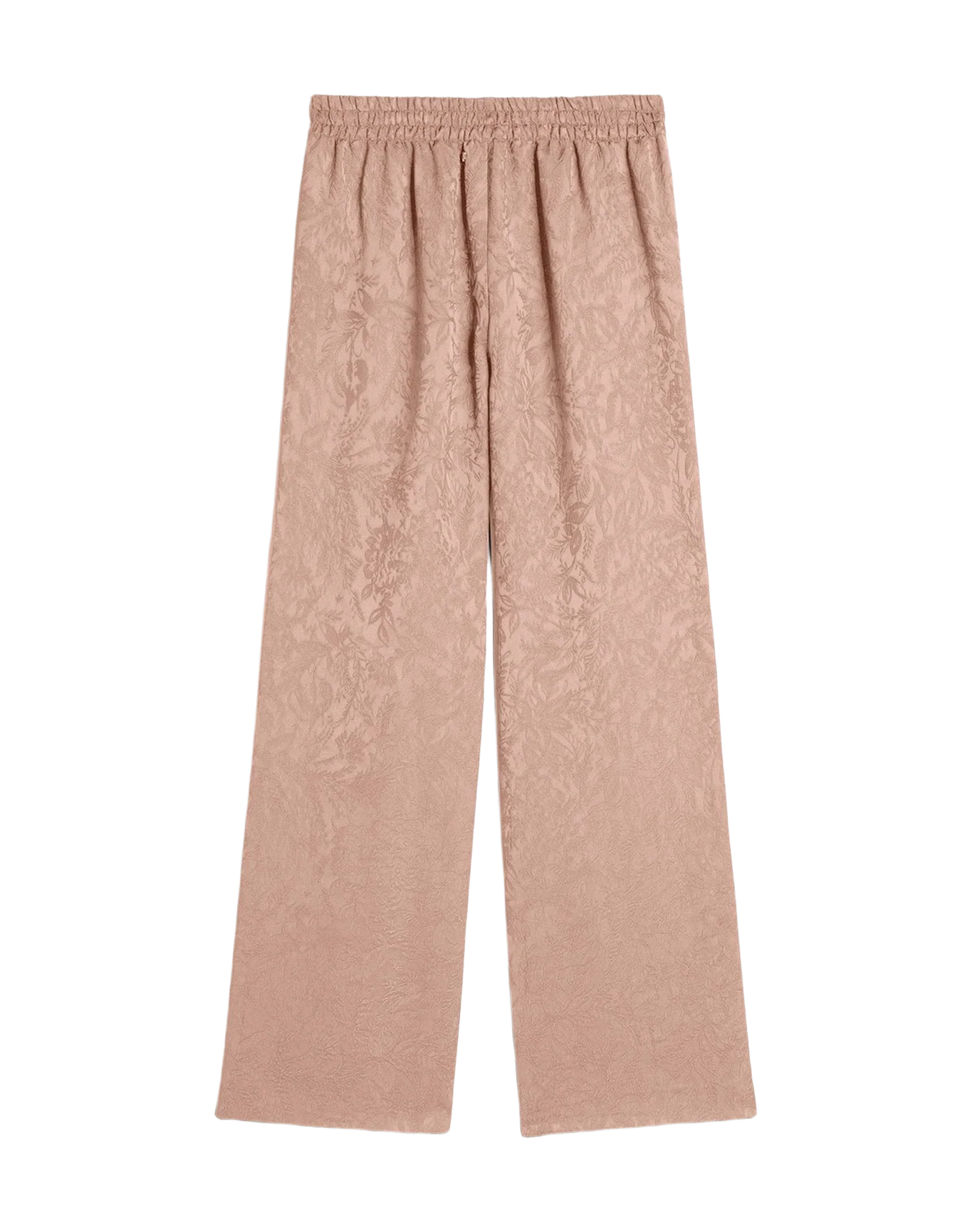 Women | Pink Viscose Pants With Floral Pattern | Woodrose