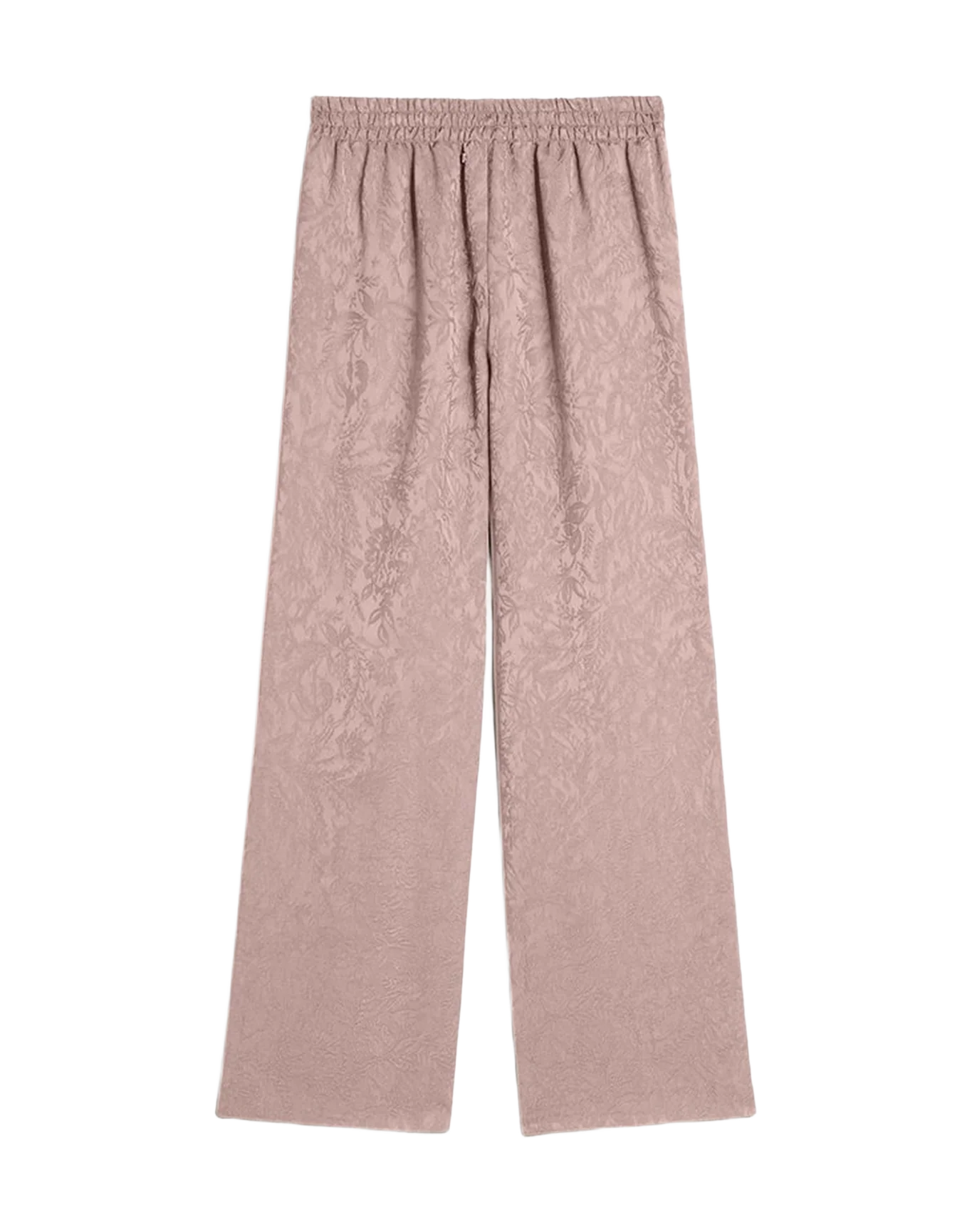 Women | Pink Viscose Pants With Floral Pattern | Woodrose - Image 2