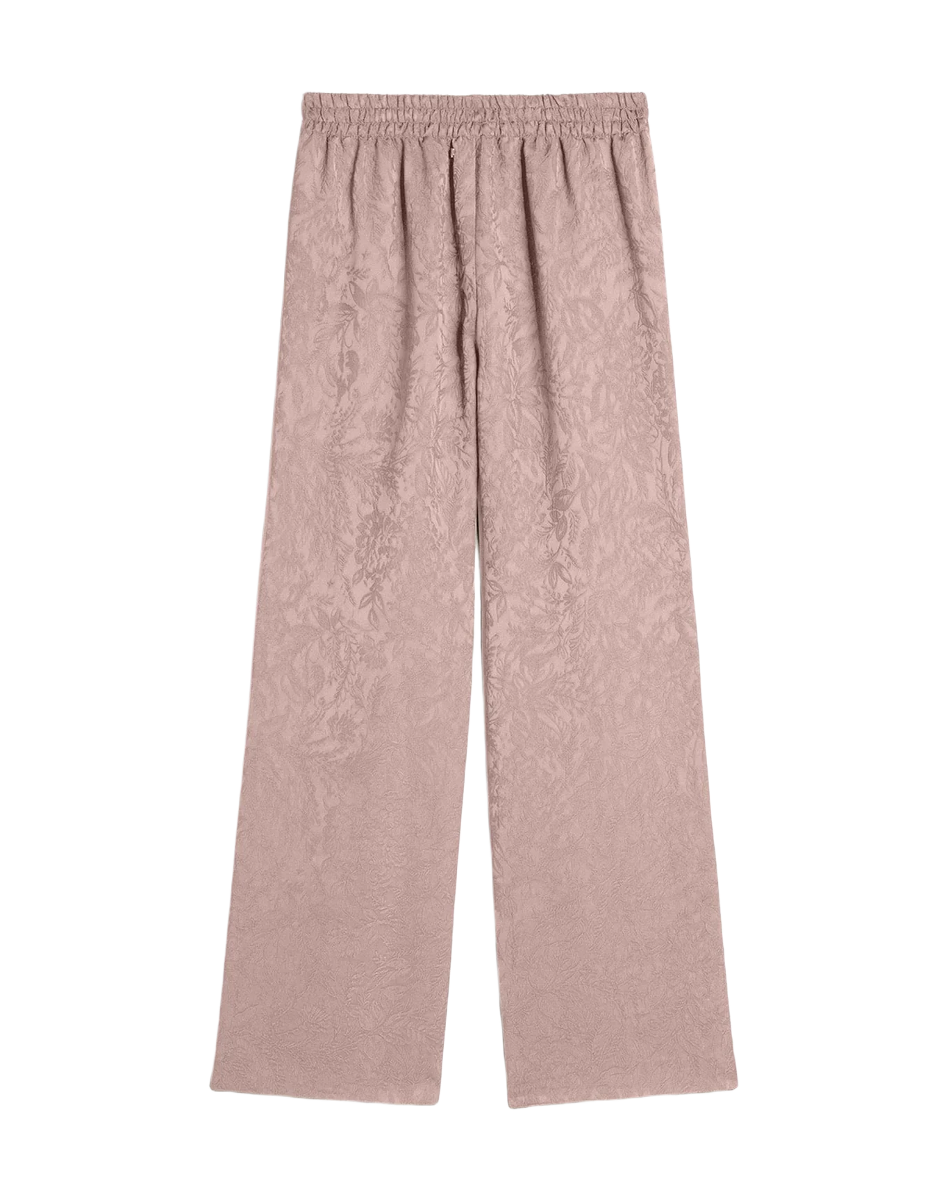 Women | Pink Viscose Pants With Floral Pattern | Woodrose - Image 6