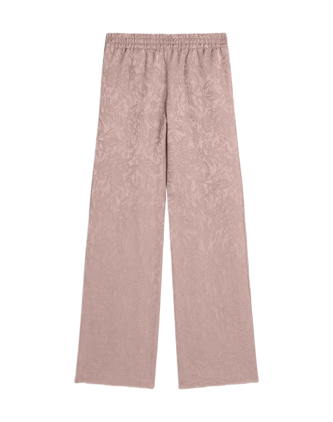 Women | Pink Viscose Pants With Floral Pattern | Woodrose - Image 8