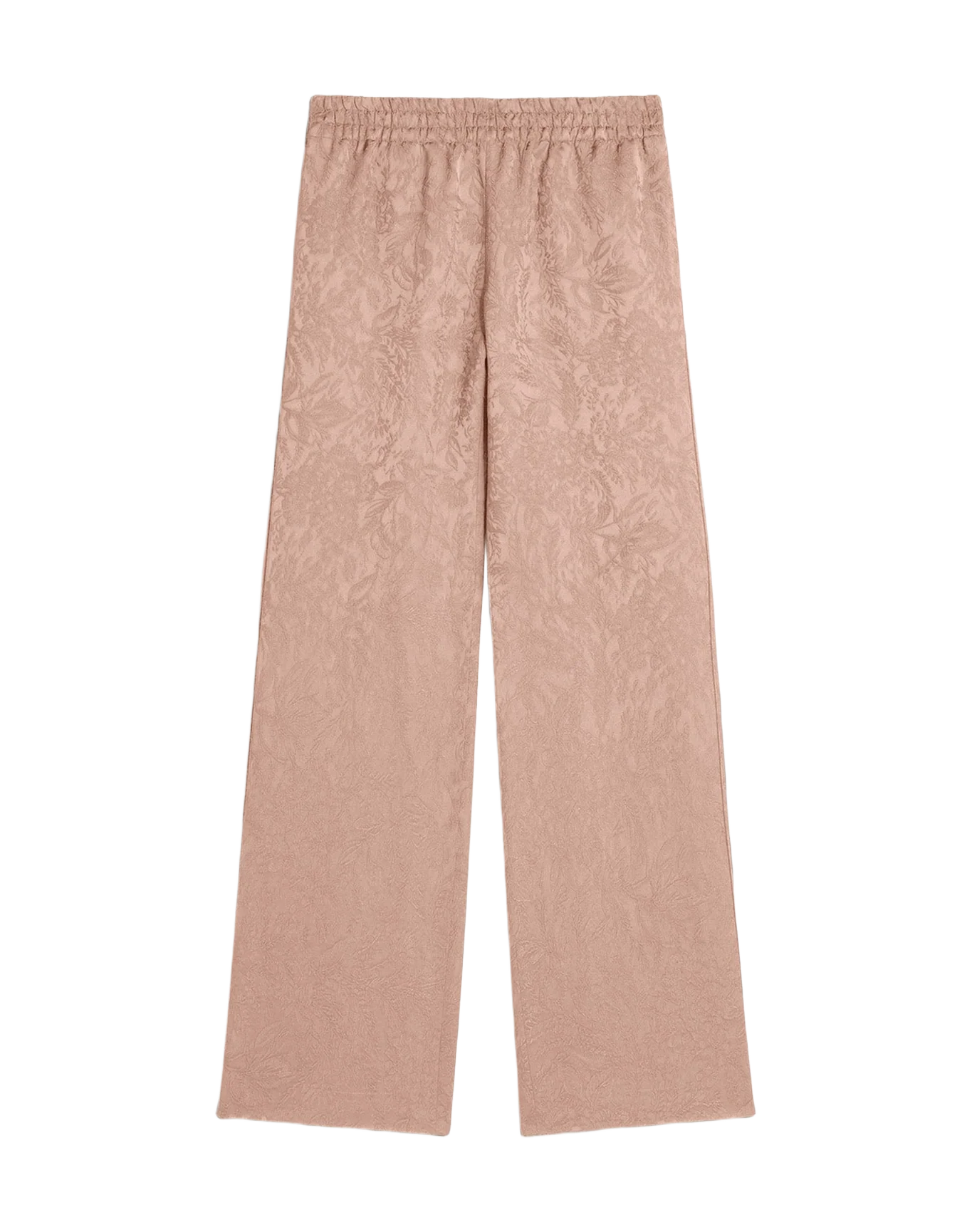 Women | Pink Viscose Pants With Floral Pattern | Woodrose - Image 9