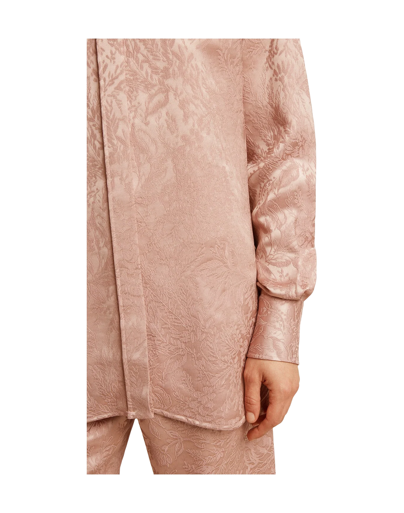 Women | Pink Viscose Shirt With Floral Pattern | Woodrose