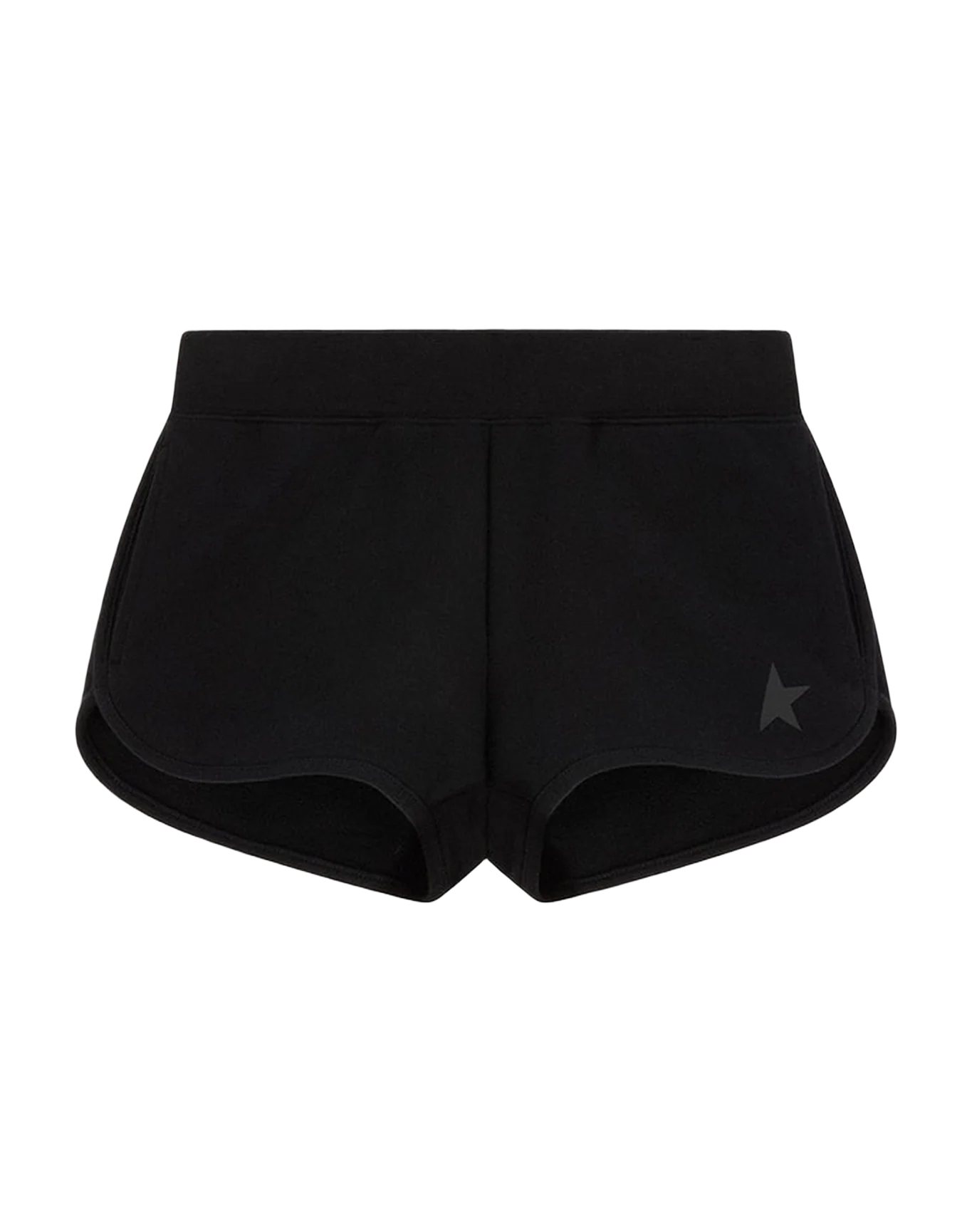 Women | Shorts With Tone On Tone Star | Black - Image 4
